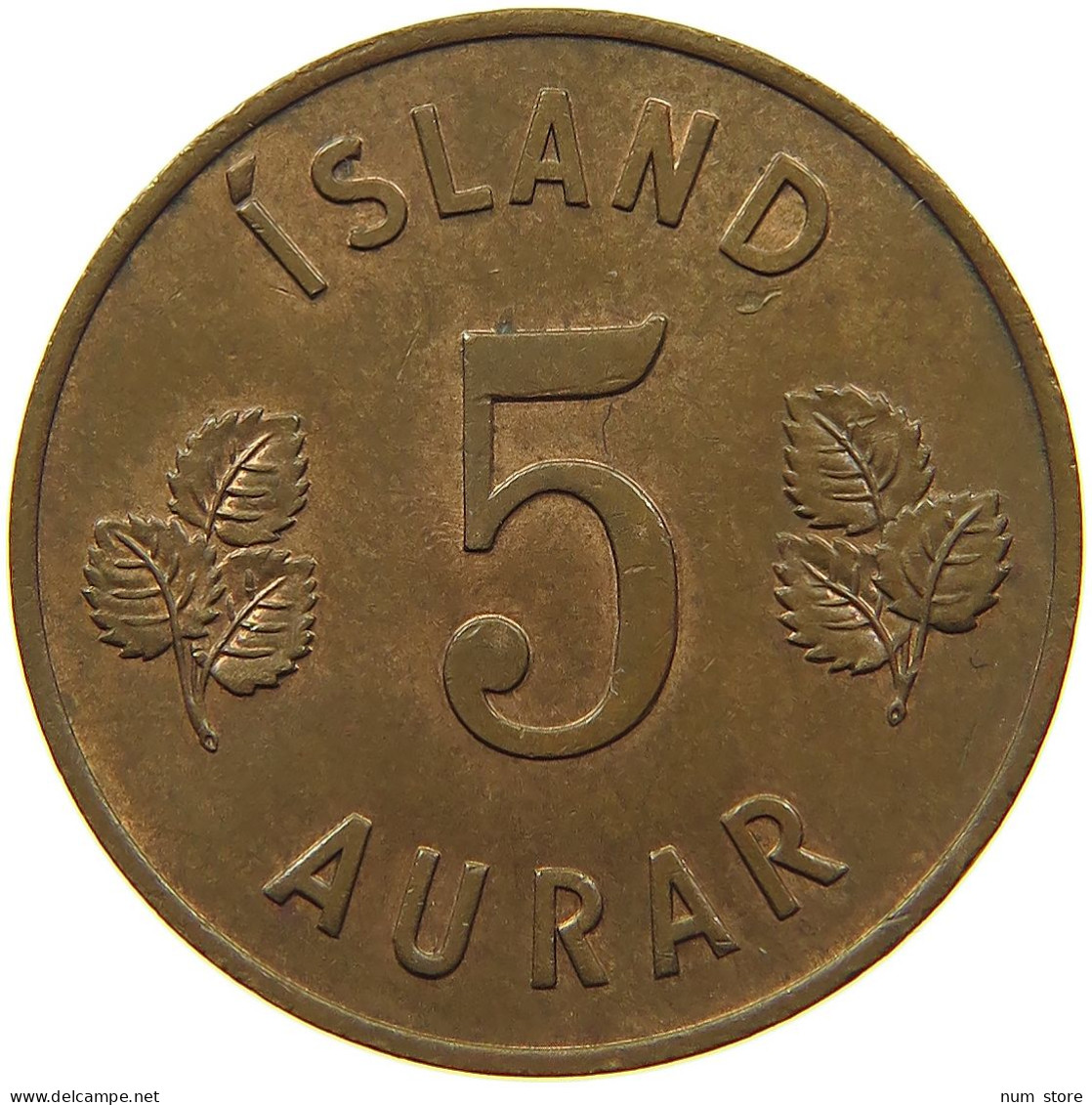 ICELAND 5 AURAR 1946 #s086 0151 - Island