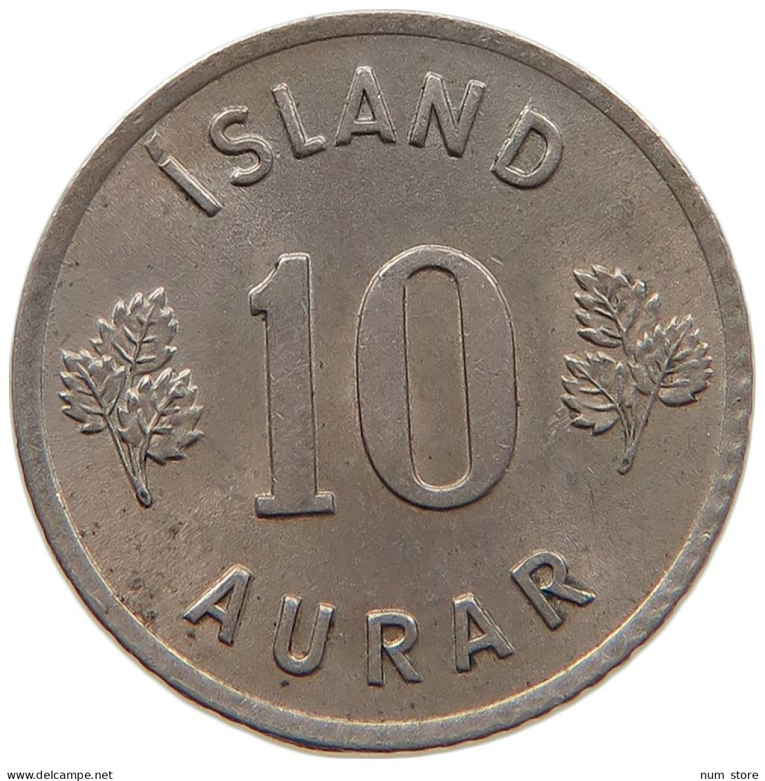 ICELAND 10 AURAR 1969 #s084 0547 - IJsland