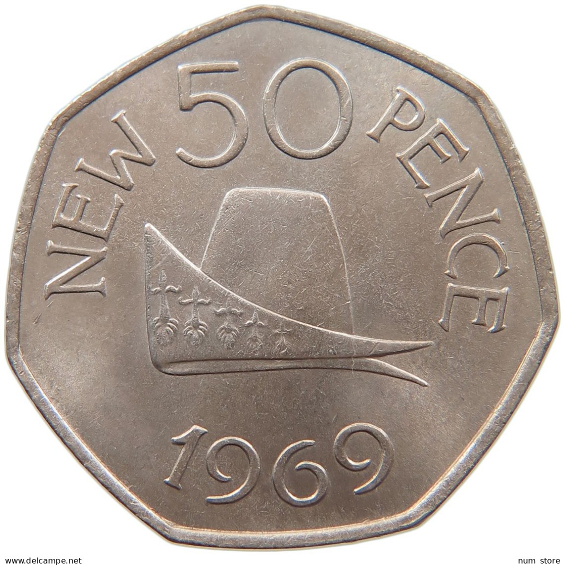 GUERNSEY 50 PENCE 1969 #s086 0359 - Guernesey