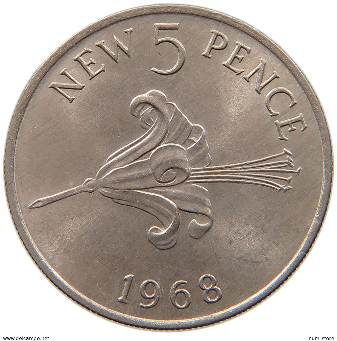 GUERNSEY 5 PENCE 1968 #s087 0639 - Guernsey