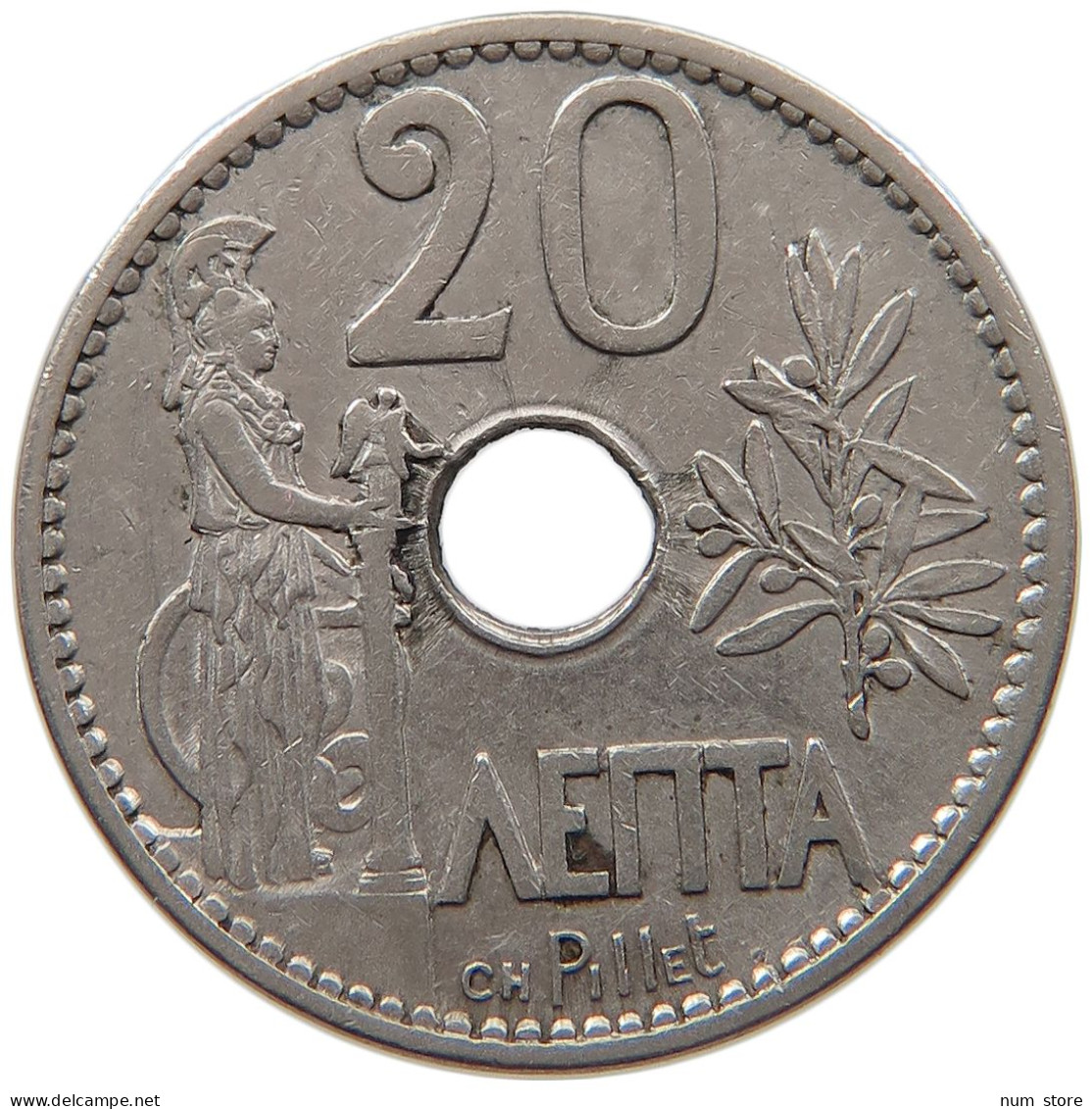 GREECE 20 LEPTA 1912 #s087 0669 - Grèce