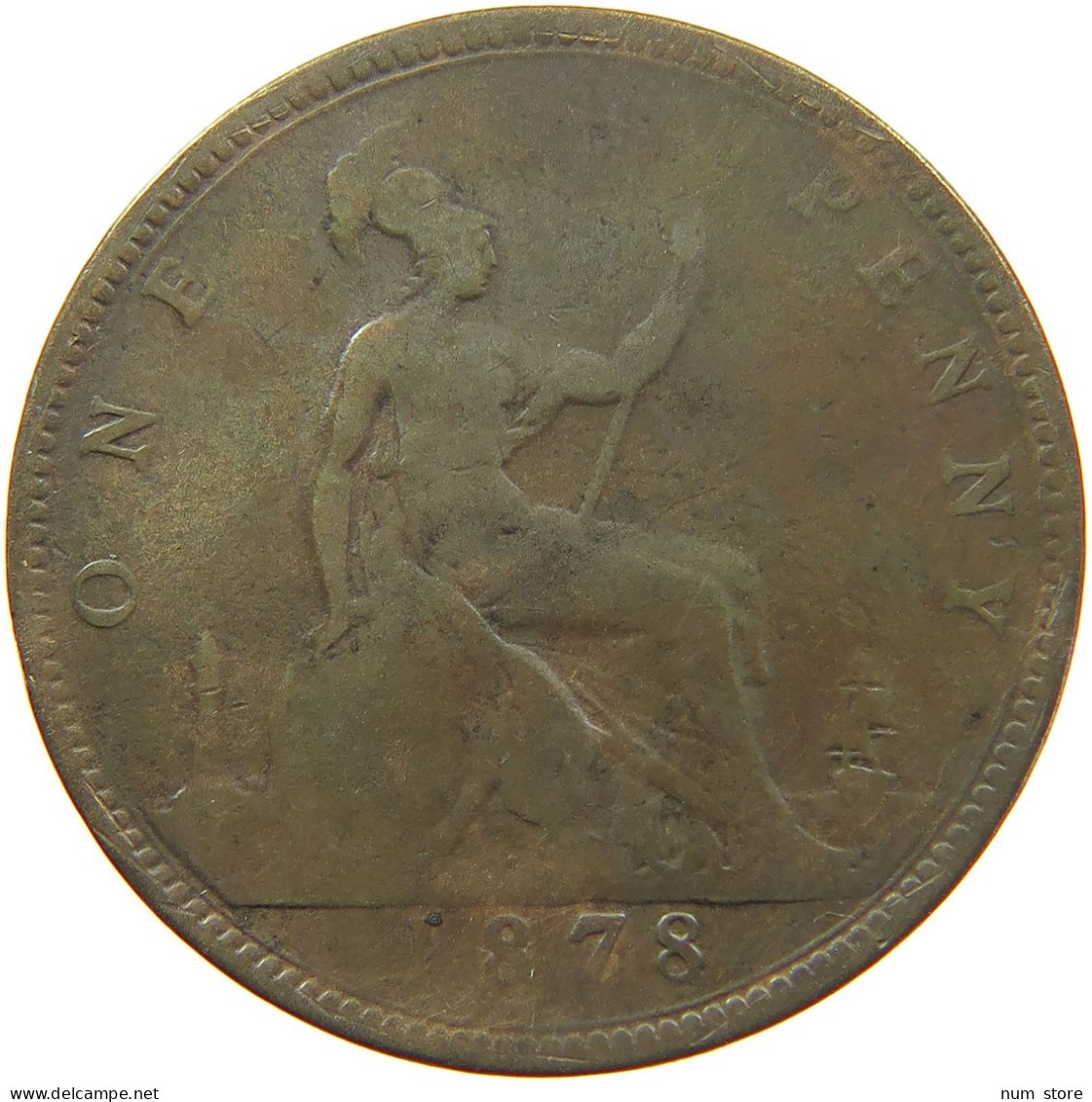 GREAT BRITAIN PENNY 1878 #s085 0035 - D. 1 Penny