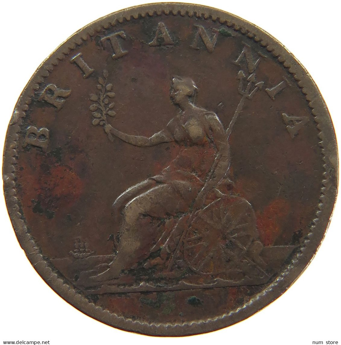 GREAT BRITAIN HALFPENNY 1807 GEORGE III. #s082 0063 - B. 1/2 Penny