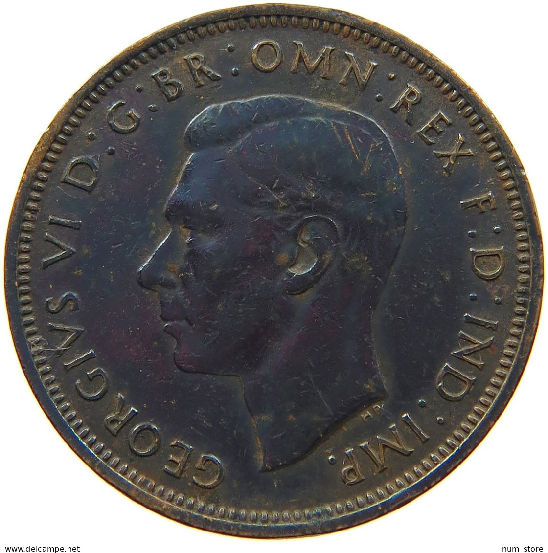 GREAT BRITAIN HALFPENNY 1944 #s086 0025 - C. 1/2 Penny