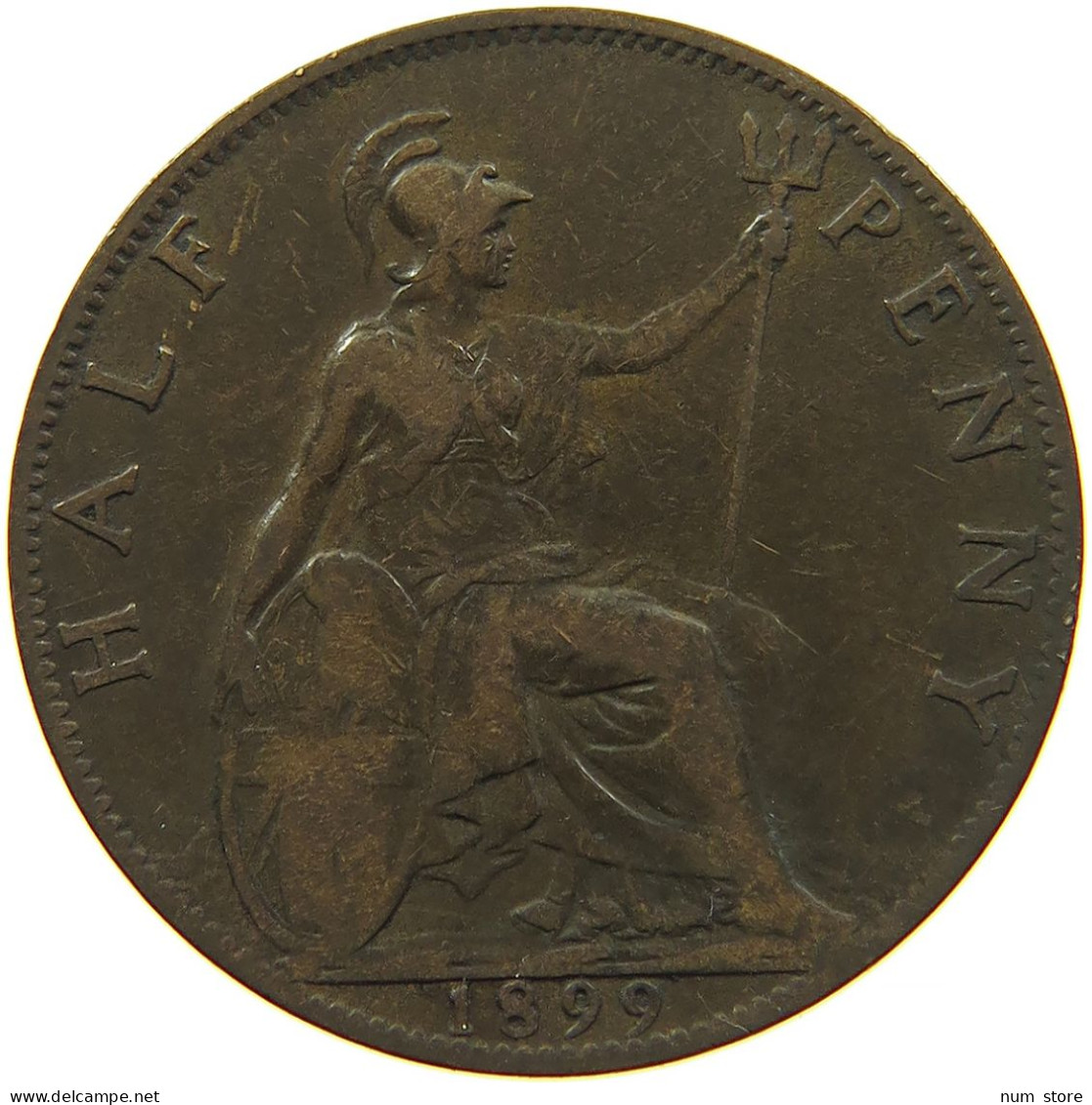 GREAT BRITAIN HALFPENNY 1899 #s086 0095 - C. 1/2 Penny