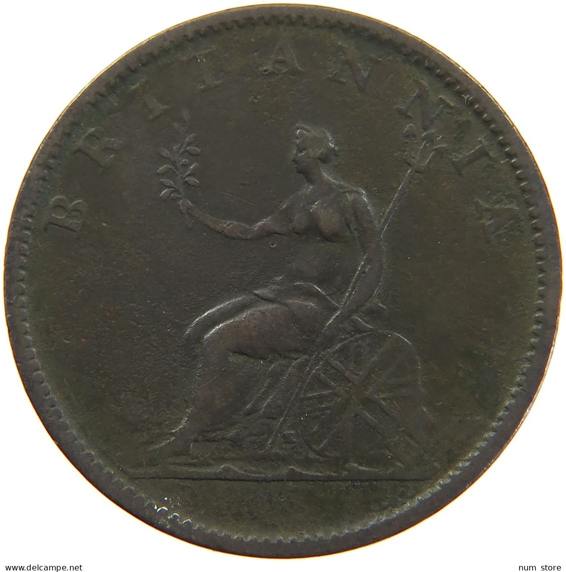 GREAT BRITAIN HALFPENNY 1806 GEORGE III. #s082 0053 - B. 1/2 Penny