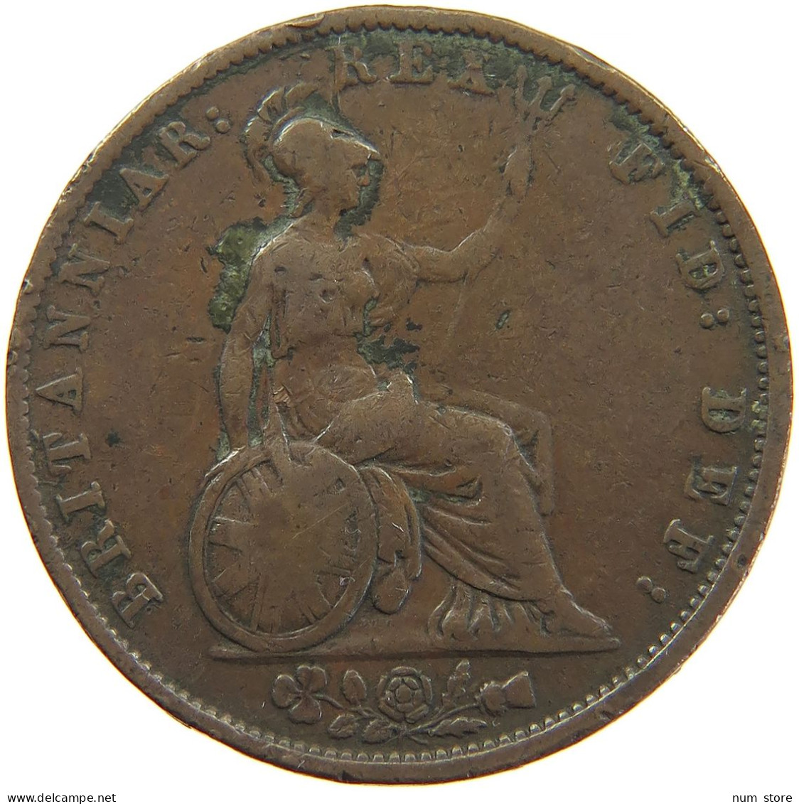 GREAT BRITAIN HALFPENNY 1834 #s082 0065 - C. 1/2 Penny