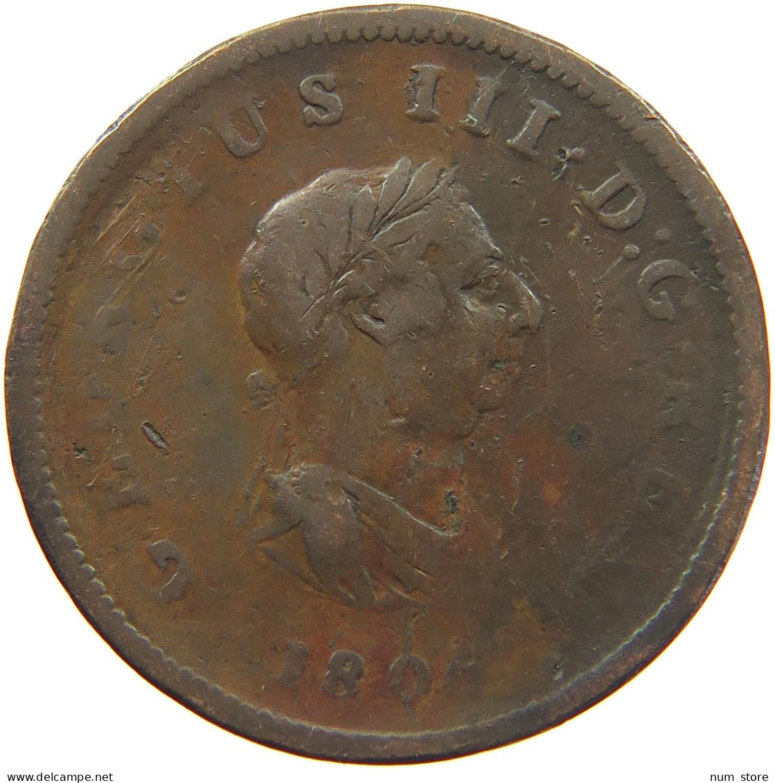 GREAT BRITAIN HALFPENNY 1806 #s085 0197 - B. 1/2 Penny