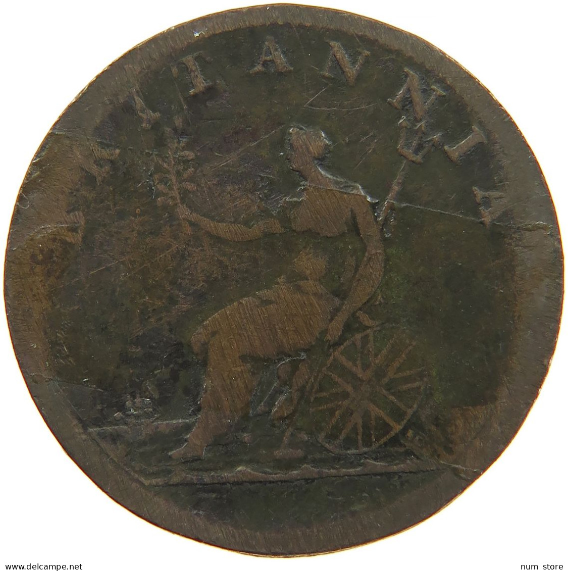 GREAT BRITAIN HALFPENNY 1807 GEORGE III. #s082 0051 - B. 1/2 Penny