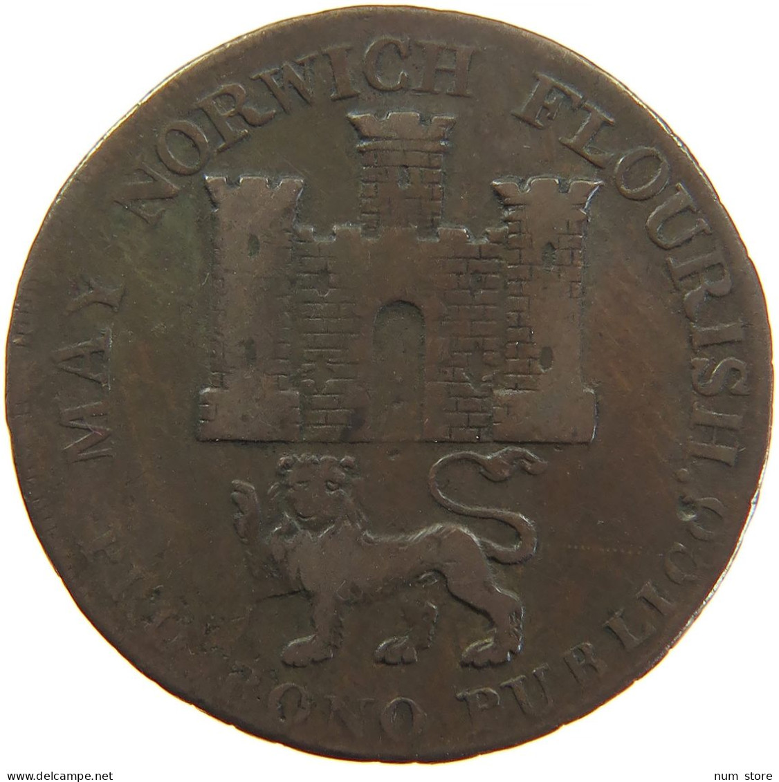 GREAT BRITAIN HALFPENNY 1792 NORWICH #s082 0043 - B. 1/2 Penny