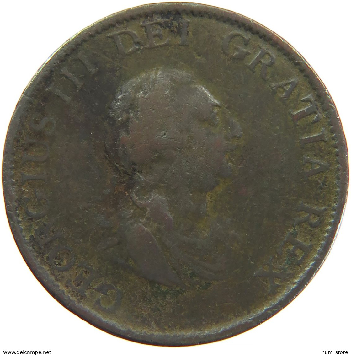 GREAT BRITAIN HALFPENNY 1799 GEORGE III. #s082 0047 - B. 1/2 Penny