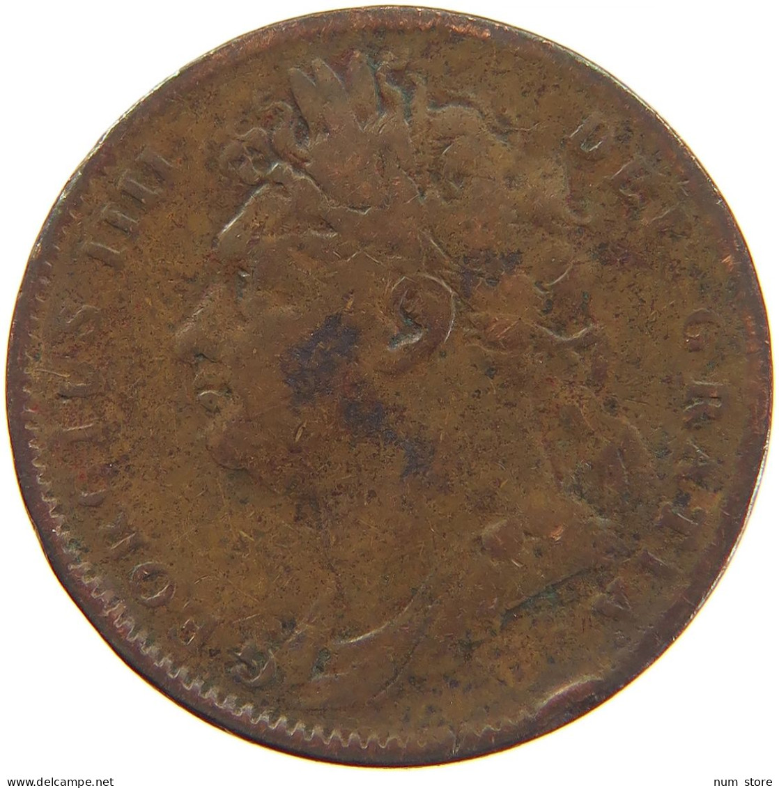 GREAT BRITAIN FARTHING 1823 #s082 0085 - B. 1 Farthing