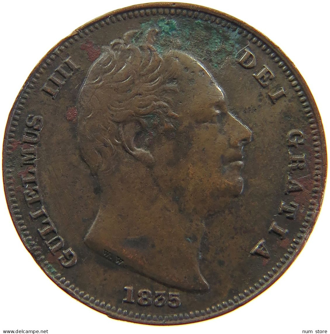 GREAT BRITAIN FARTHING 1835 #s083 0137 - B. 1 Farthing