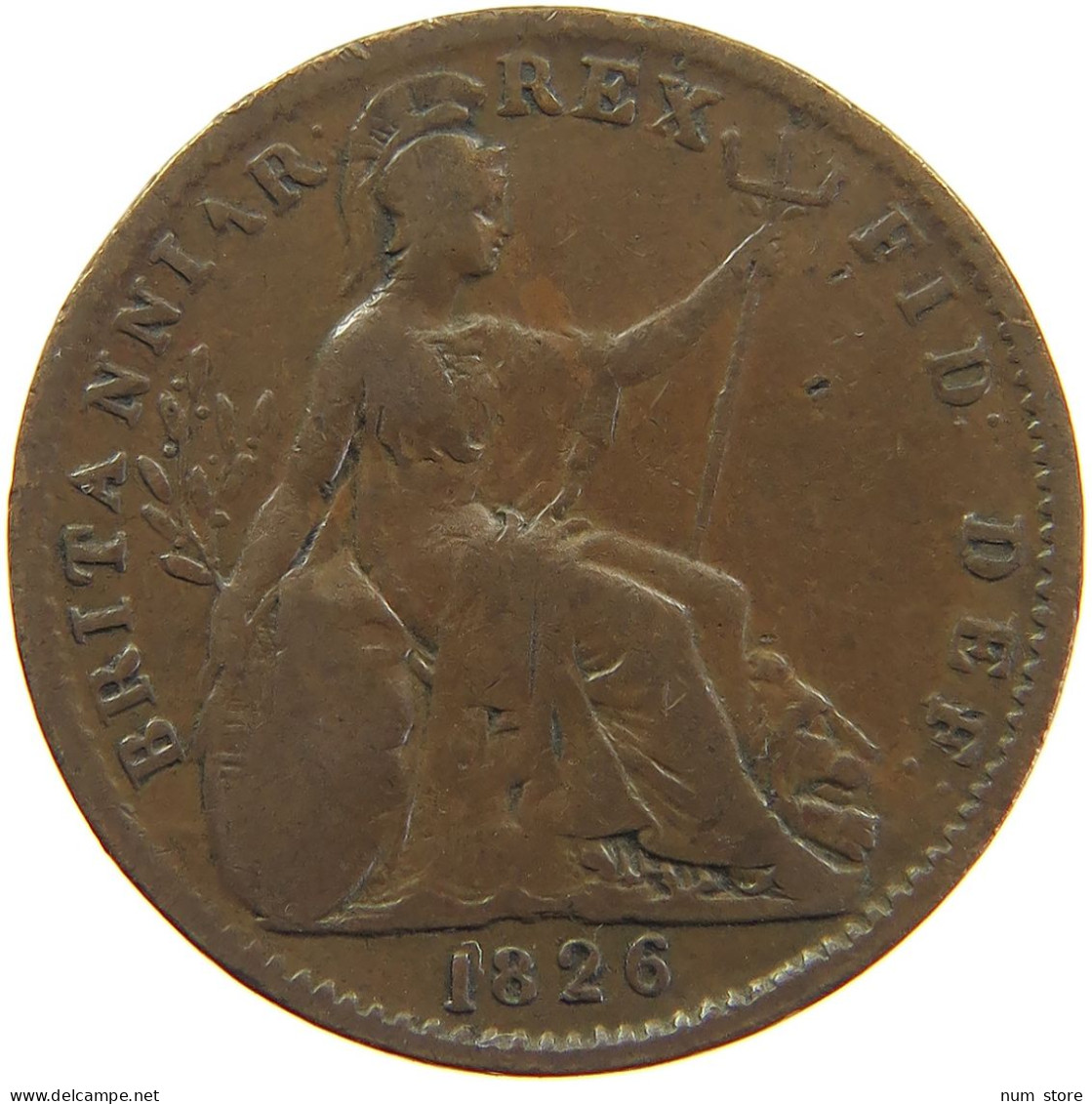 GREAT BRITAIN FARTHING 1826 #s082 0091 - B. 1 Farthing