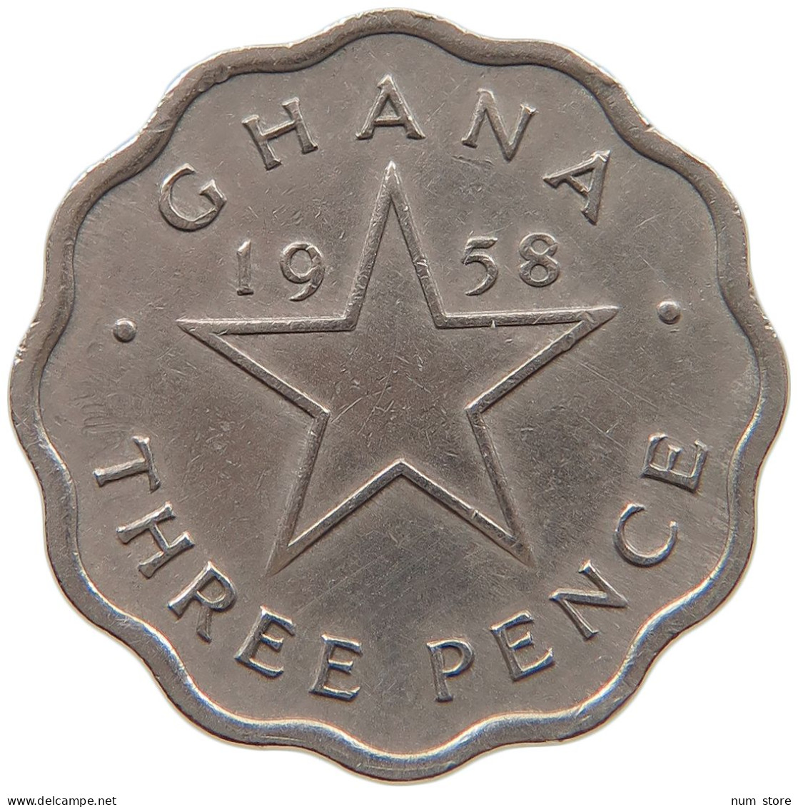 GHANA 3 PENCE 1958 #s087 0075 - Ghana