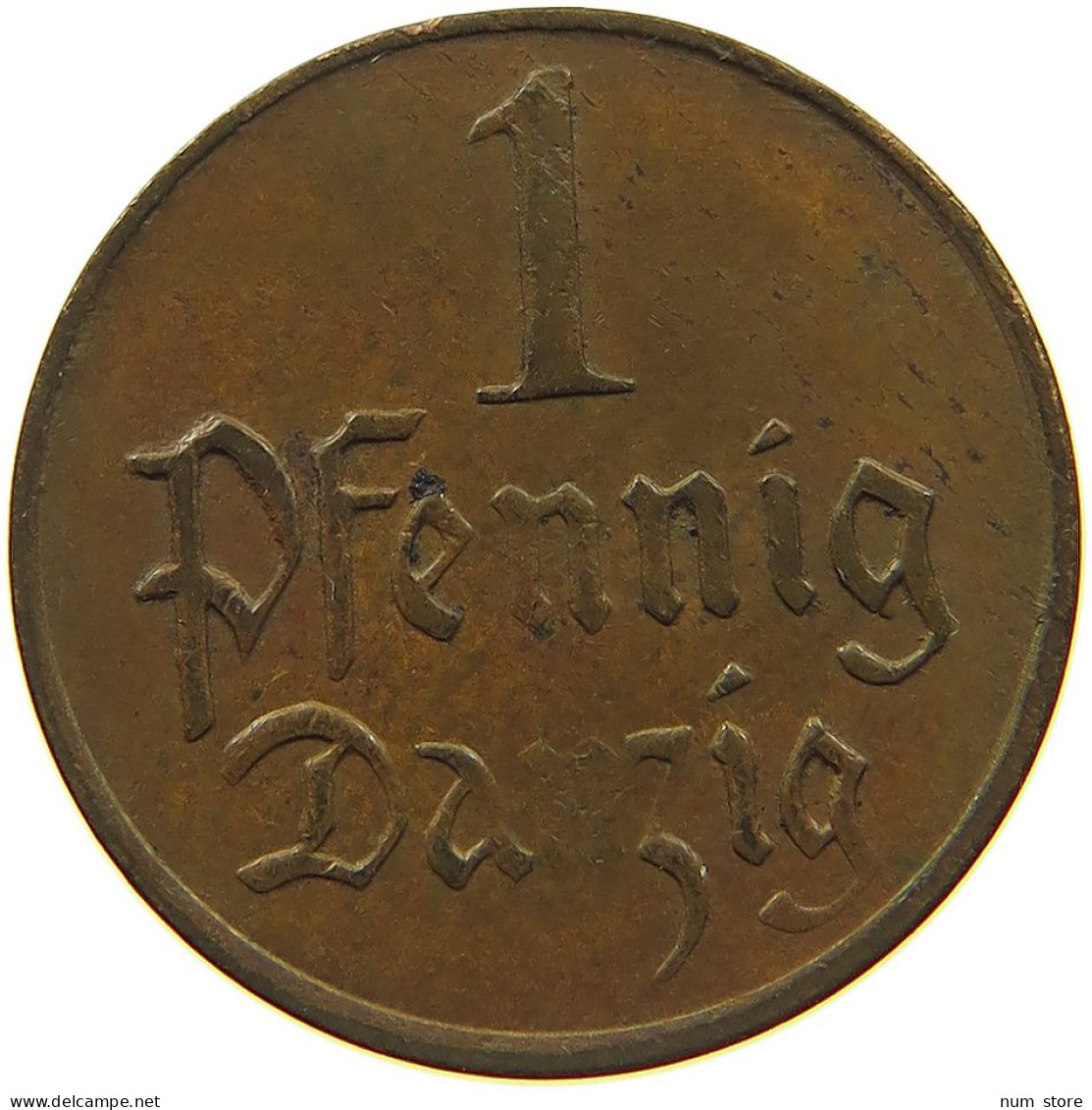 GERMANY WEIMAR PFENNIG 1923 DANZIG #s083 0805 - 1 Renten- & 1 Reichspfennig