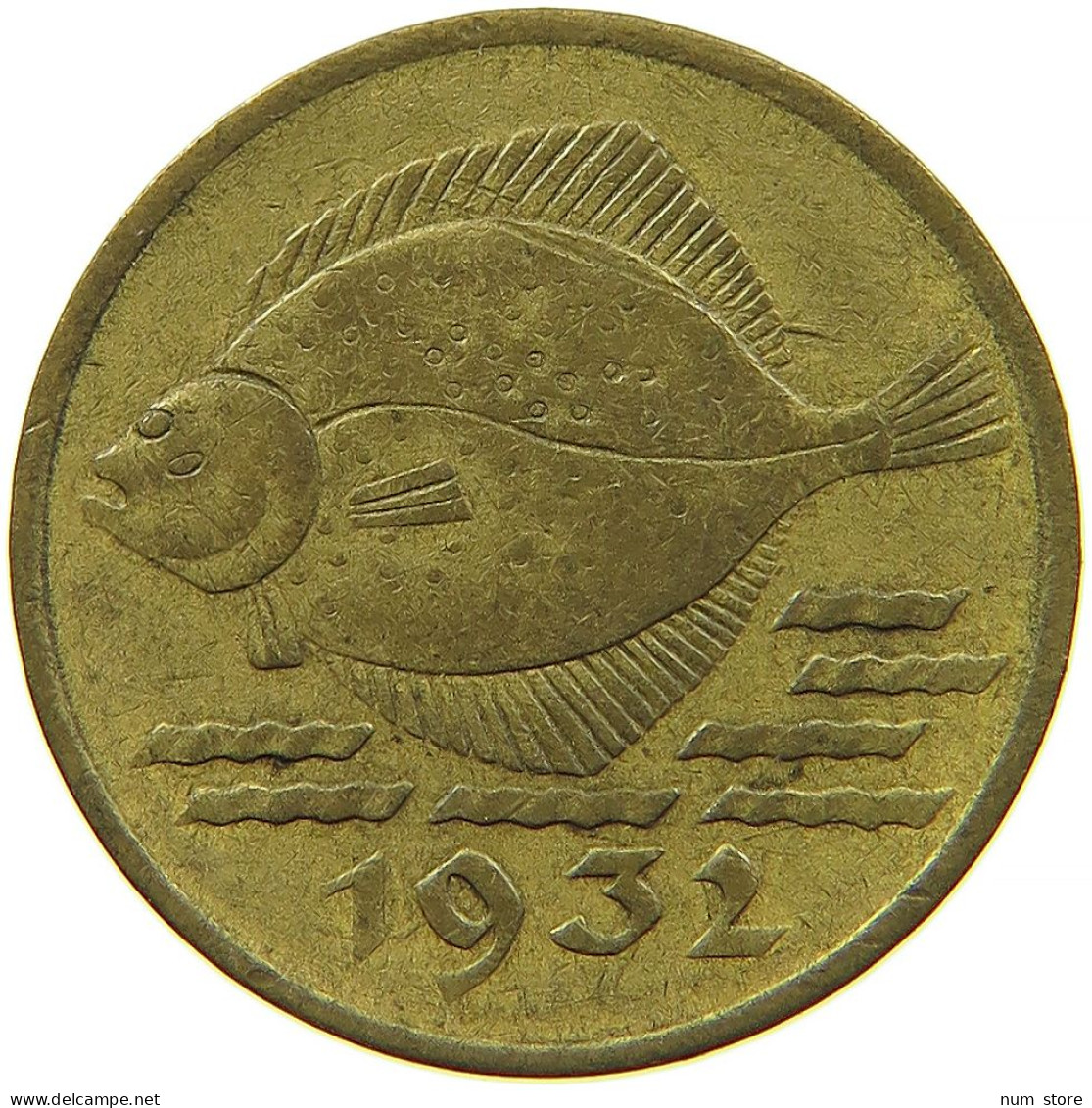 GERMANY WEIMAR 5 PFENNIG 1932 DANZIG #s088 0489 - 5 Rentenpfennig & 5 Reichspfennig