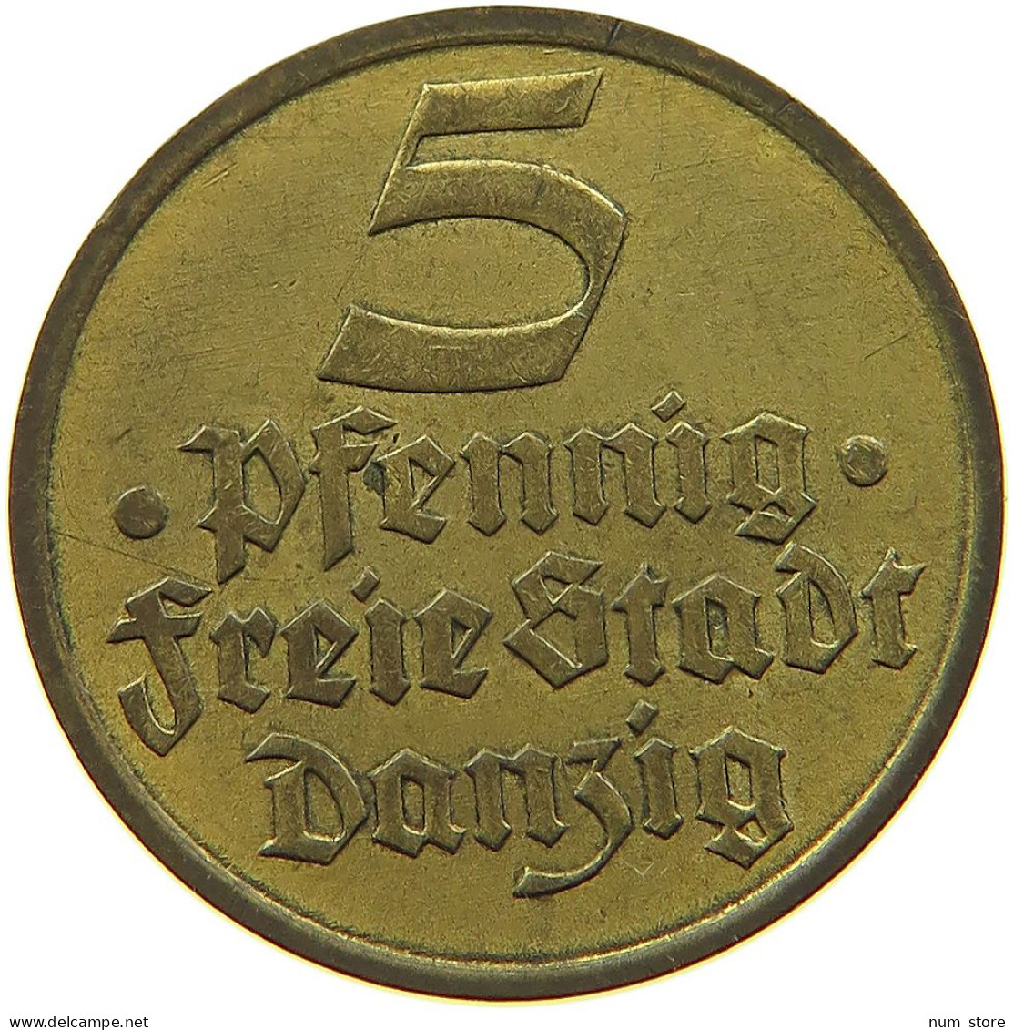 GERMANY WEIMAR 5 PFENNIG 1932 DANZIG #s088 0487 - 5 Renten- & 5 Reichspfennig