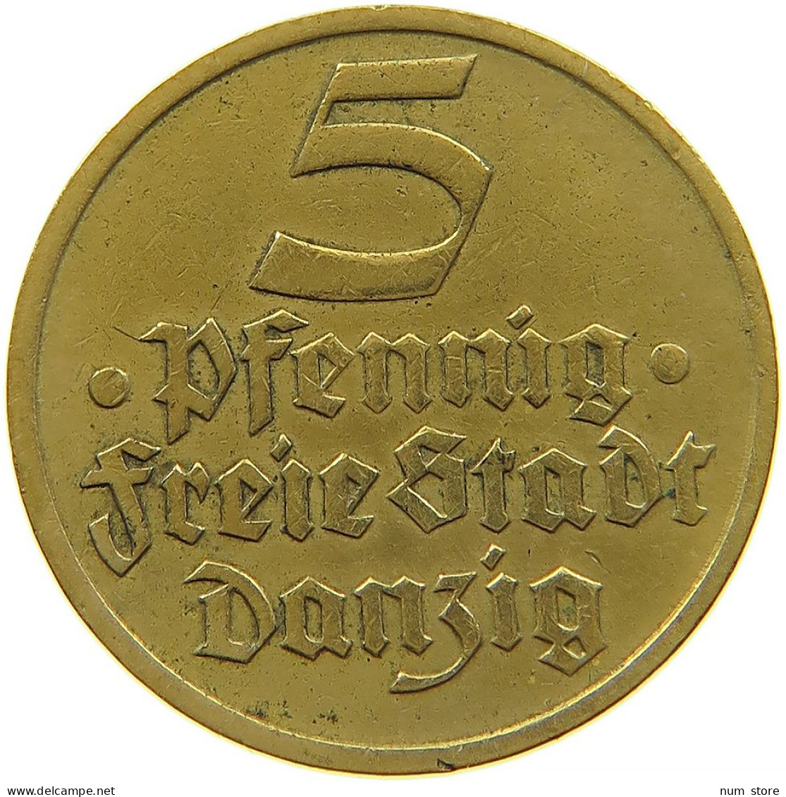 GERMANY WEIMAR 5 PFENNIG 1932 DANZIG #s088 0491 - 5 Rentenpfennig & 5 Reichspfennig