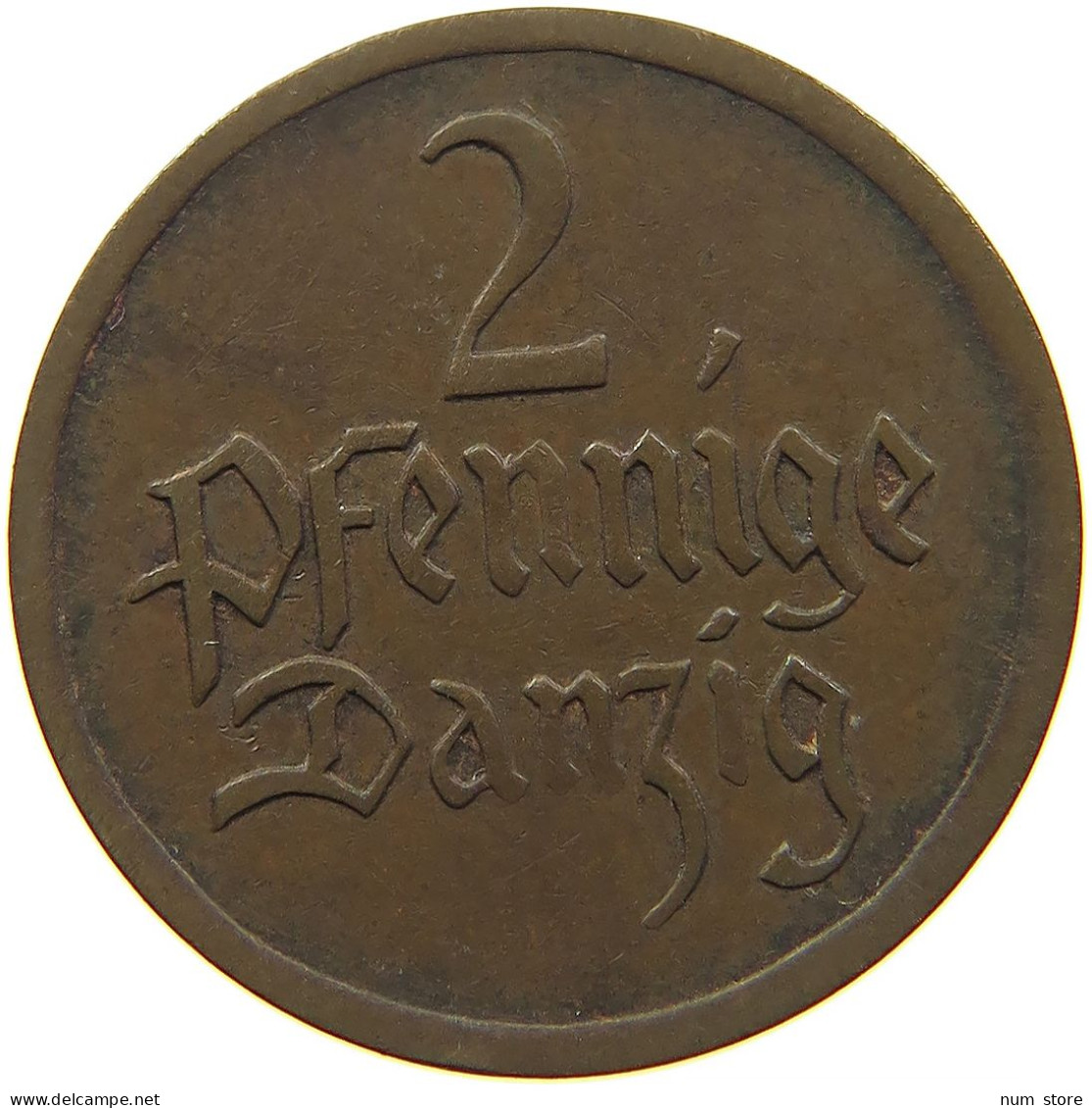 GERMANY WEIMAR 2 PFENNIG 1926 DANZIG #s083 0509 - 2 Renten- & 2 Reichspfennig