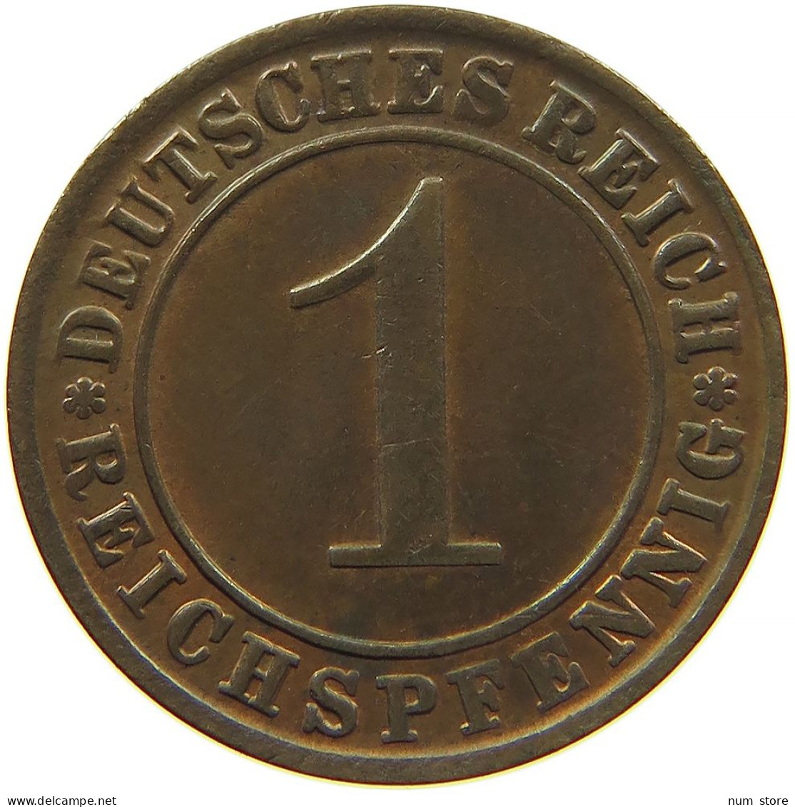 GERMANY WEIMAR 1 REICHSPFENNIG 1925 G #s083 0711 - 1 Rentenpfennig & 1 Reichspfennig
