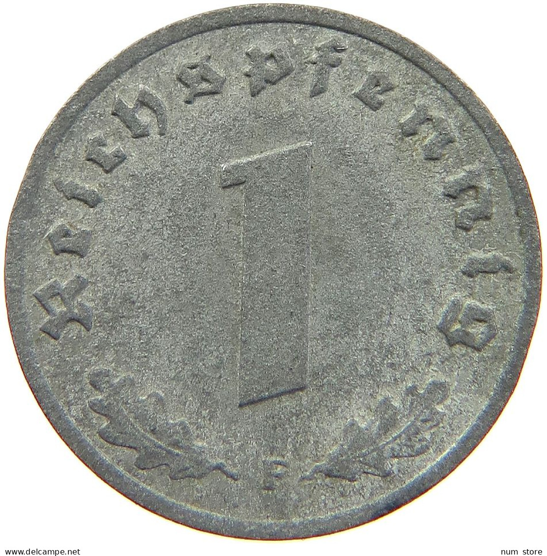 GERMANY REICHSPFENNIG 1944 F #s081 0175 - 1 Reichspfennig