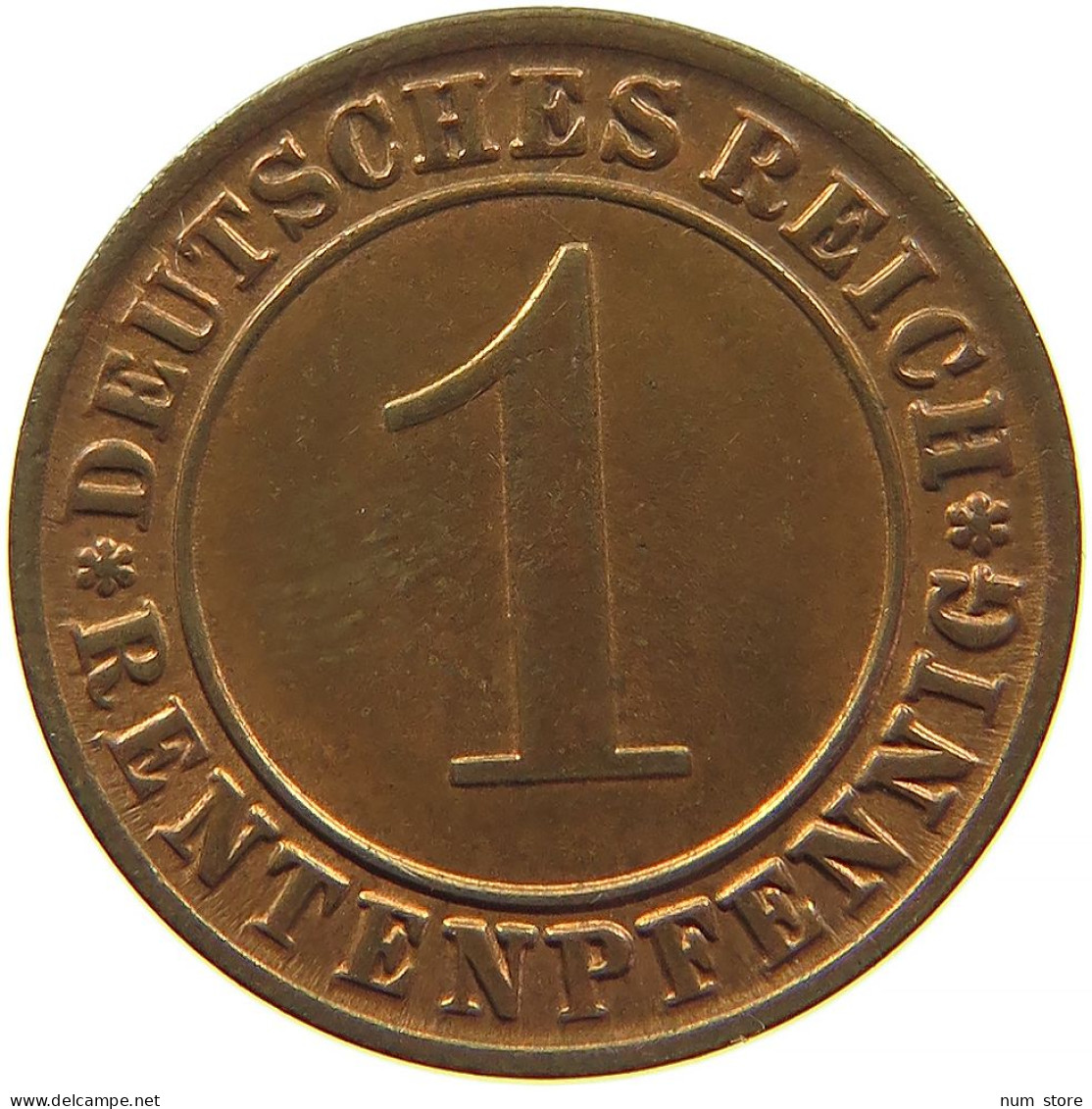 GERMANY WEIMAR 1 RENTENPFENNIG 1924 F #s083 0709 - 1 Rentenpfennig & 1 Reichspfennig