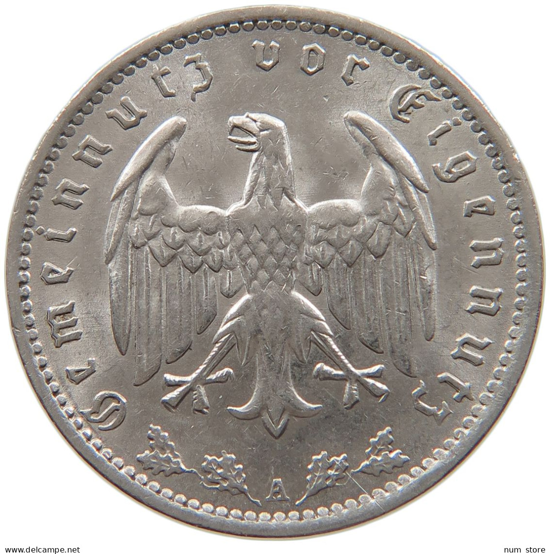 GERMANY REICHSMARK 1934 A #s087 0607 - 1 Reichsmark