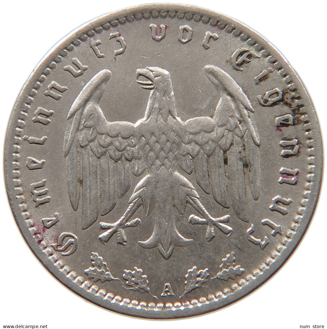 GERMANY REICHSMARK 1937 A #s087 0611 - 1 Reichsmark