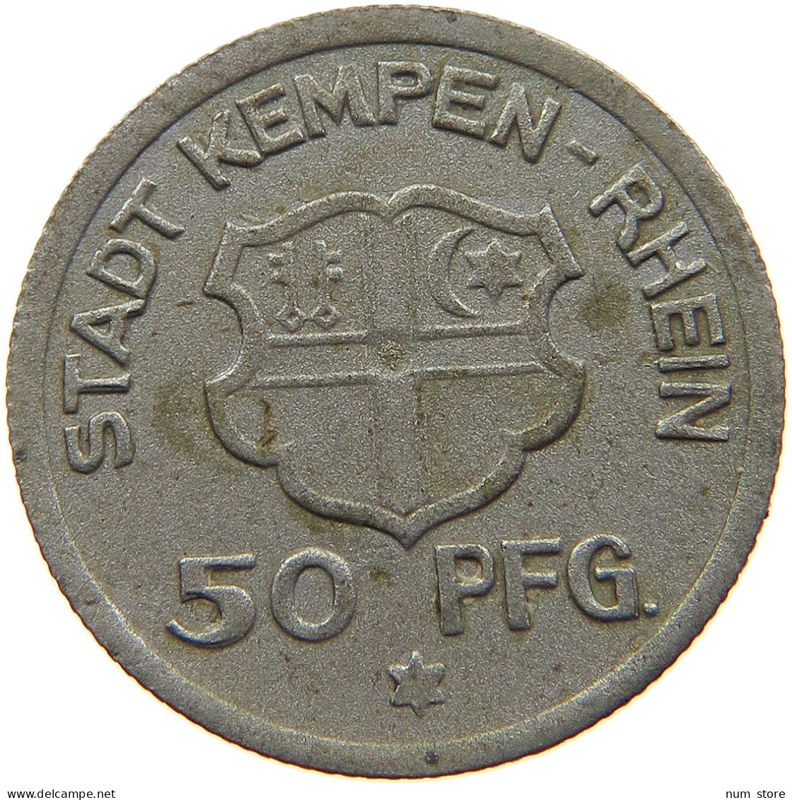 GERMANY NOTGELD 50 PFENNIG 1921 KEMPEN #s088 0391 - Monétaires/De Nécessité