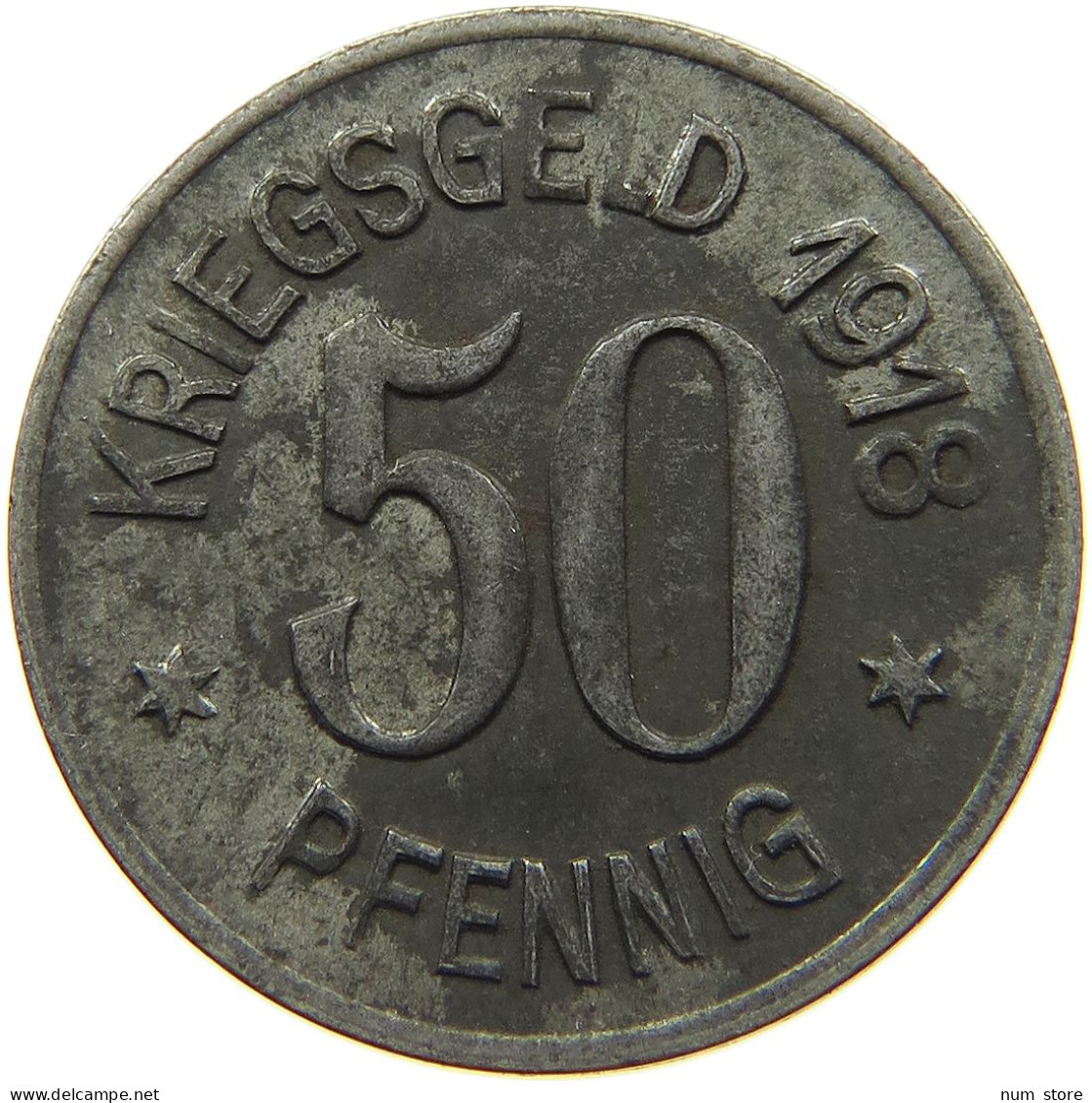 GERMANY NOTGELD 50 PFENNIG 1918 RATIBOR #s088 0385 - Noodgeld