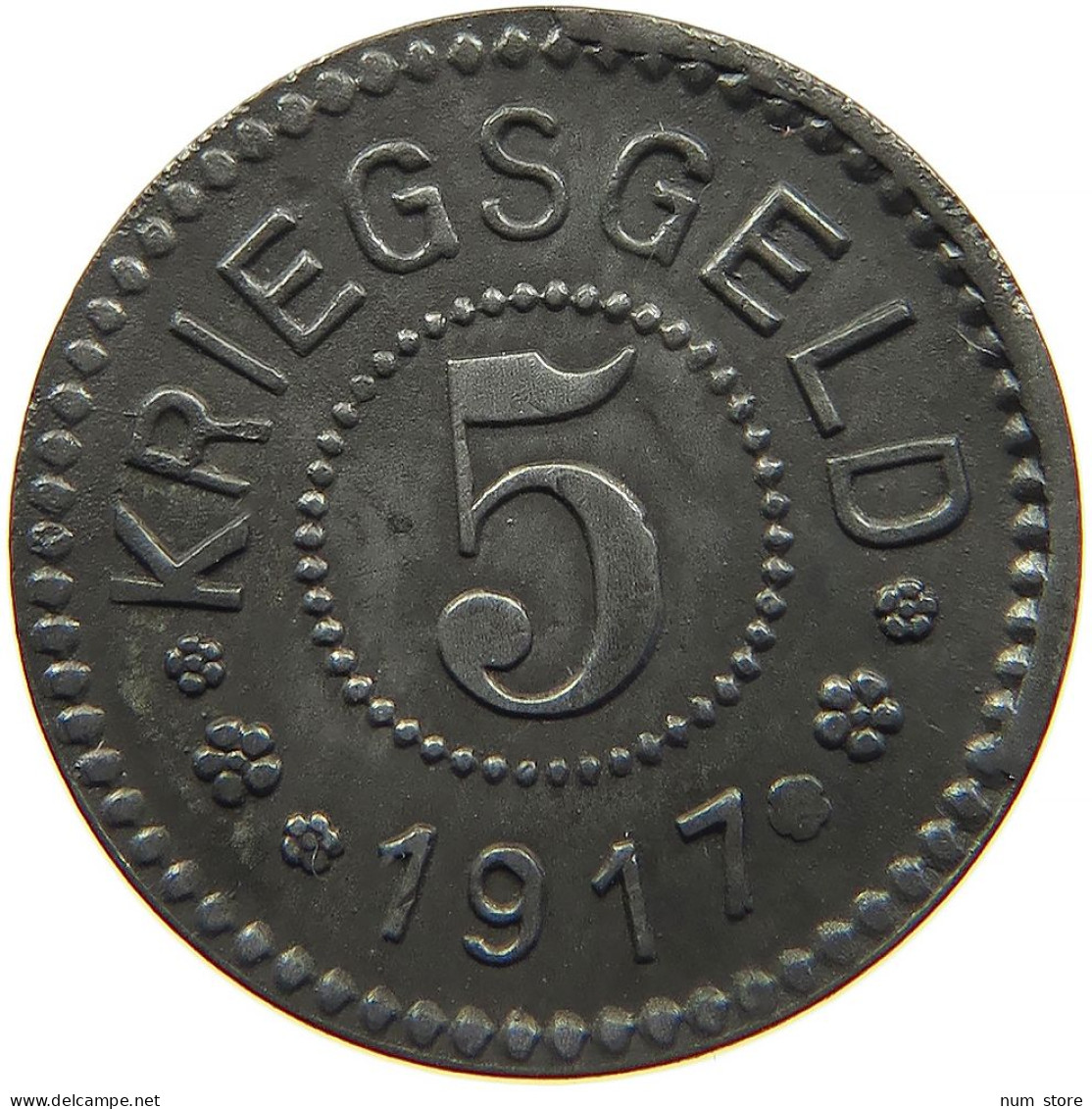 GERMANY NOTGELD 5 PFENNIG 1917 FRANKFURT AN ODER #s088 0067 - Monétaires/De Nécessité