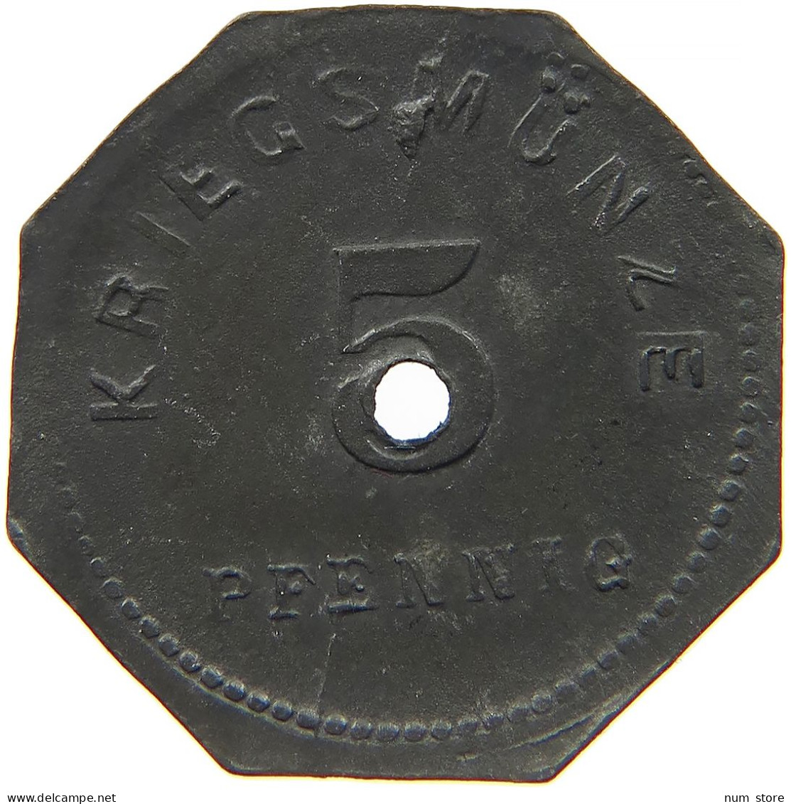 GERMANY NOTGELD 5 PFENNIG 1917 BENSHEIM #s088 0073 - Monétaires/De Nécessité