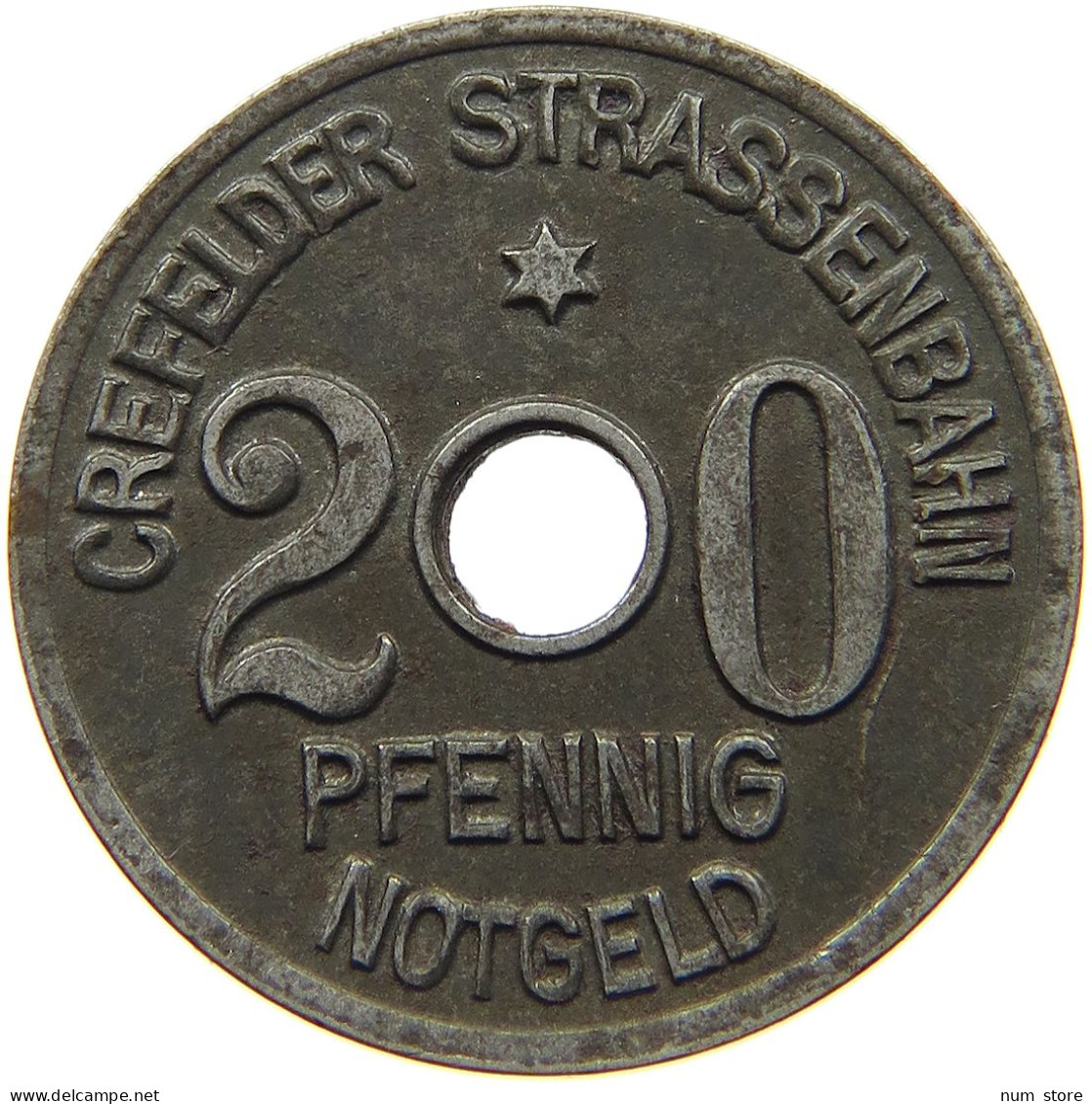 GERMANY NOTGELD 20 PFENNIG 1919 CREFELD #s088 0369 - Monétaires/De Nécessité