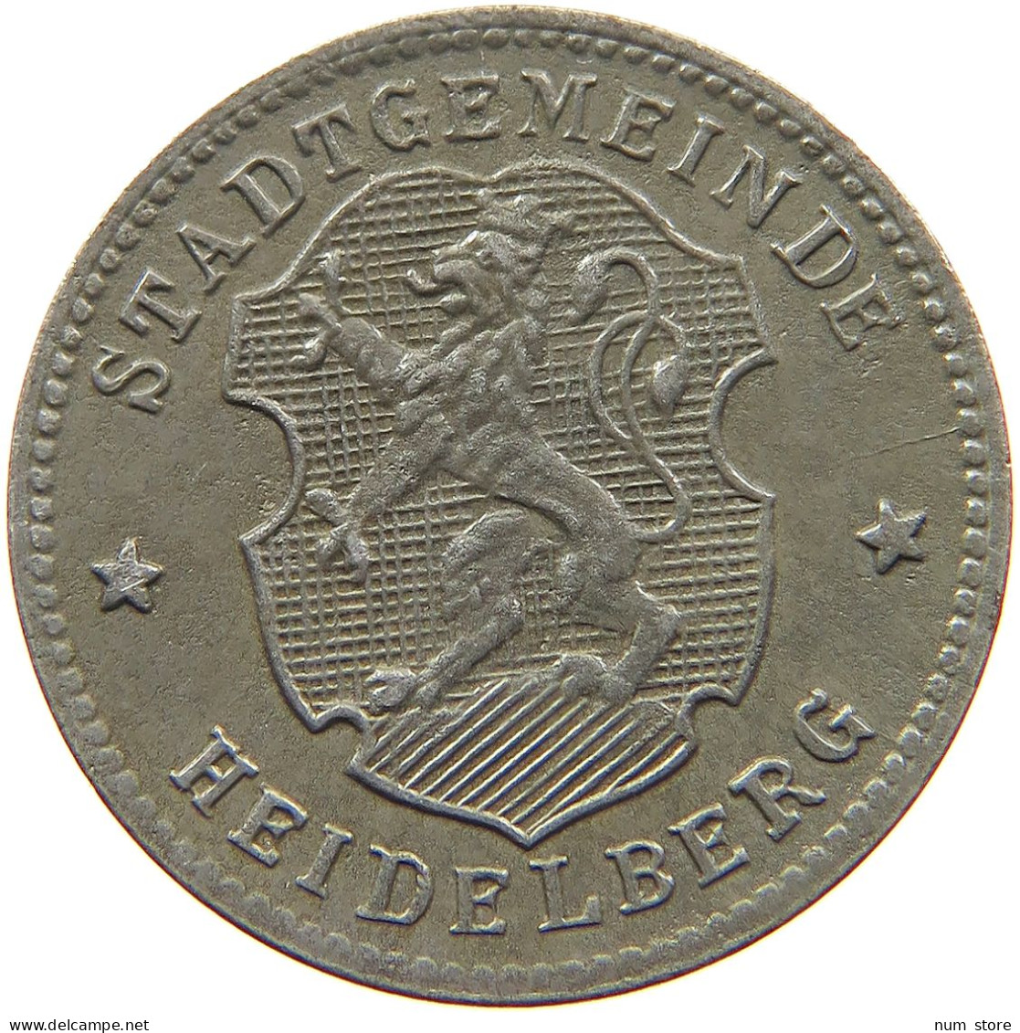 GERMANY NOTGELD 10 PFENNIG HEIDELBERG #s081 0111 - Monétaires/De Nécessité