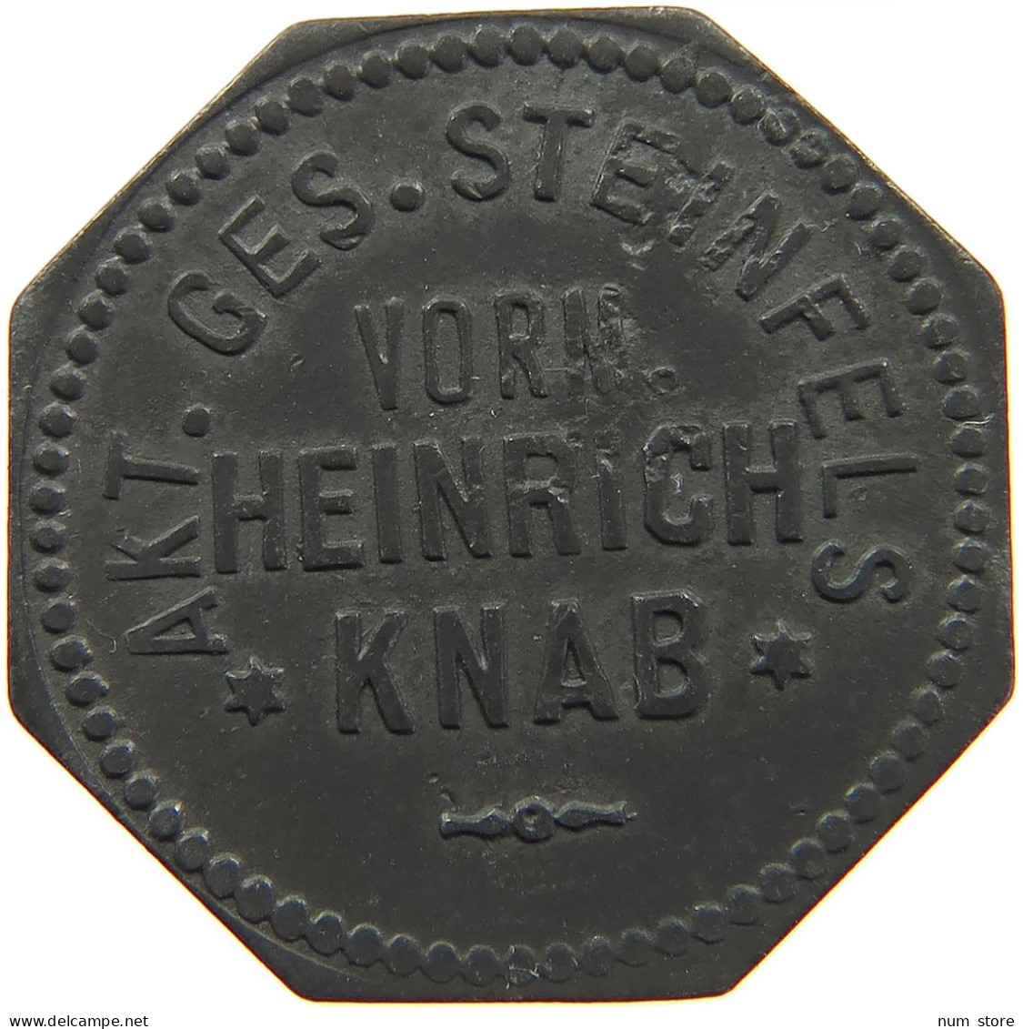 GERMANY NOTGELD 10 PFENNIG STEINFELS HEINRICH KNAB #s088 0137 - Monetary/Of Necessity