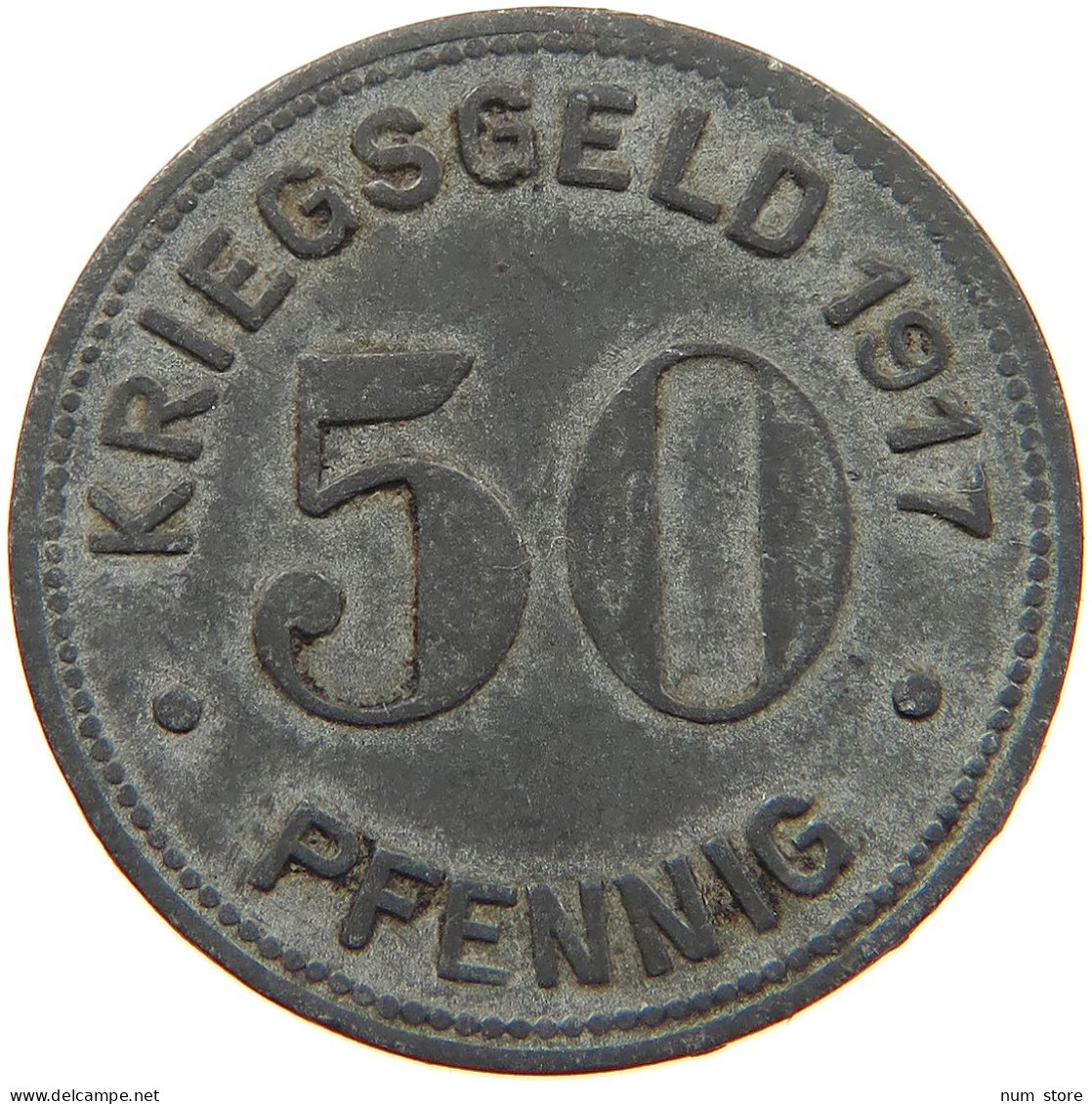 GERMANY NOTGELD 50 PFENNIG 1917 ESSEN #s088 0201 - Monétaires/De Nécessité