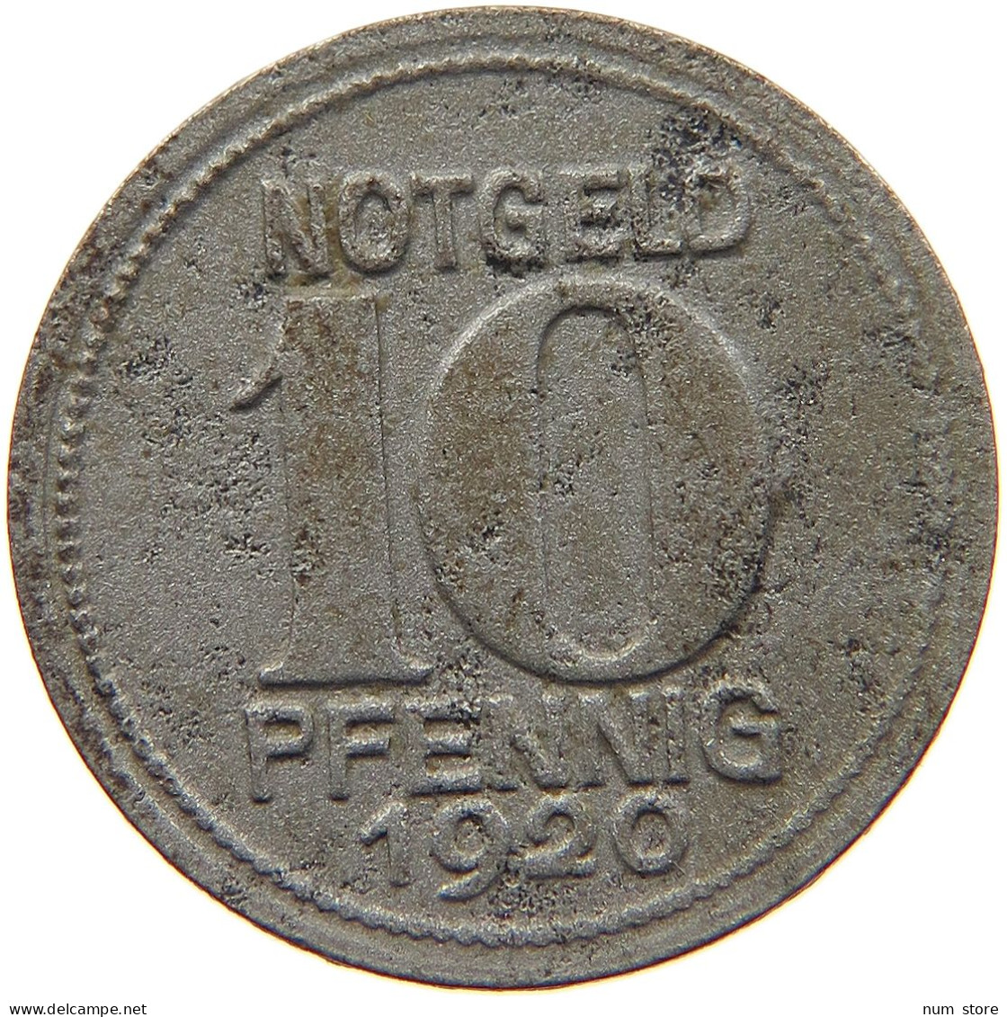 GERMANY NOTGELD 10 PFENNIG 1920 COBLENZ #s088 0239 - Noodgeld