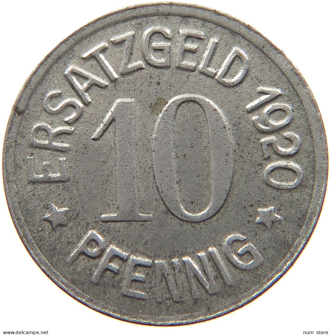 GERMANY NOTGELD 10 PFENNIG 1920 ZEITZ #s088 0253 - Noodgeld