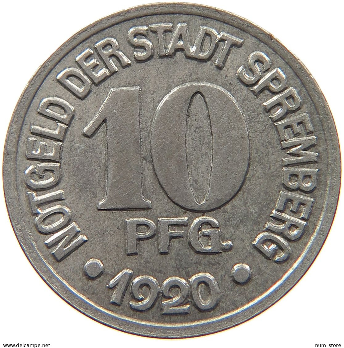 GERMANY NOTGELD 10 PFENNIG 1920 SPREMBERG #s088 0255 - Monétaires/De Nécessité