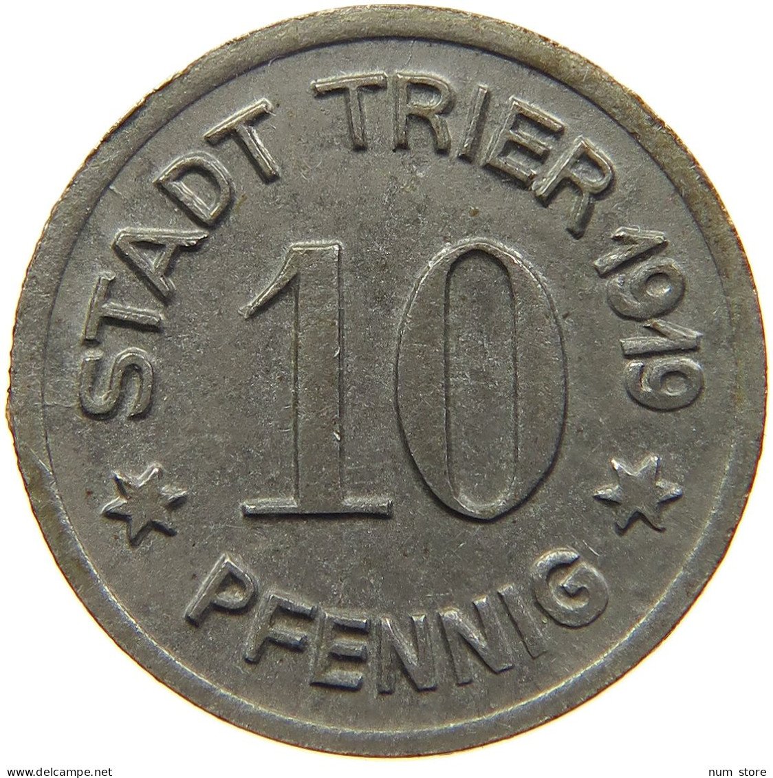 GERMANY NOTGELD 10 PFENNIG 1919 TRIER #s088 0257 - Monétaires/De Nécessité