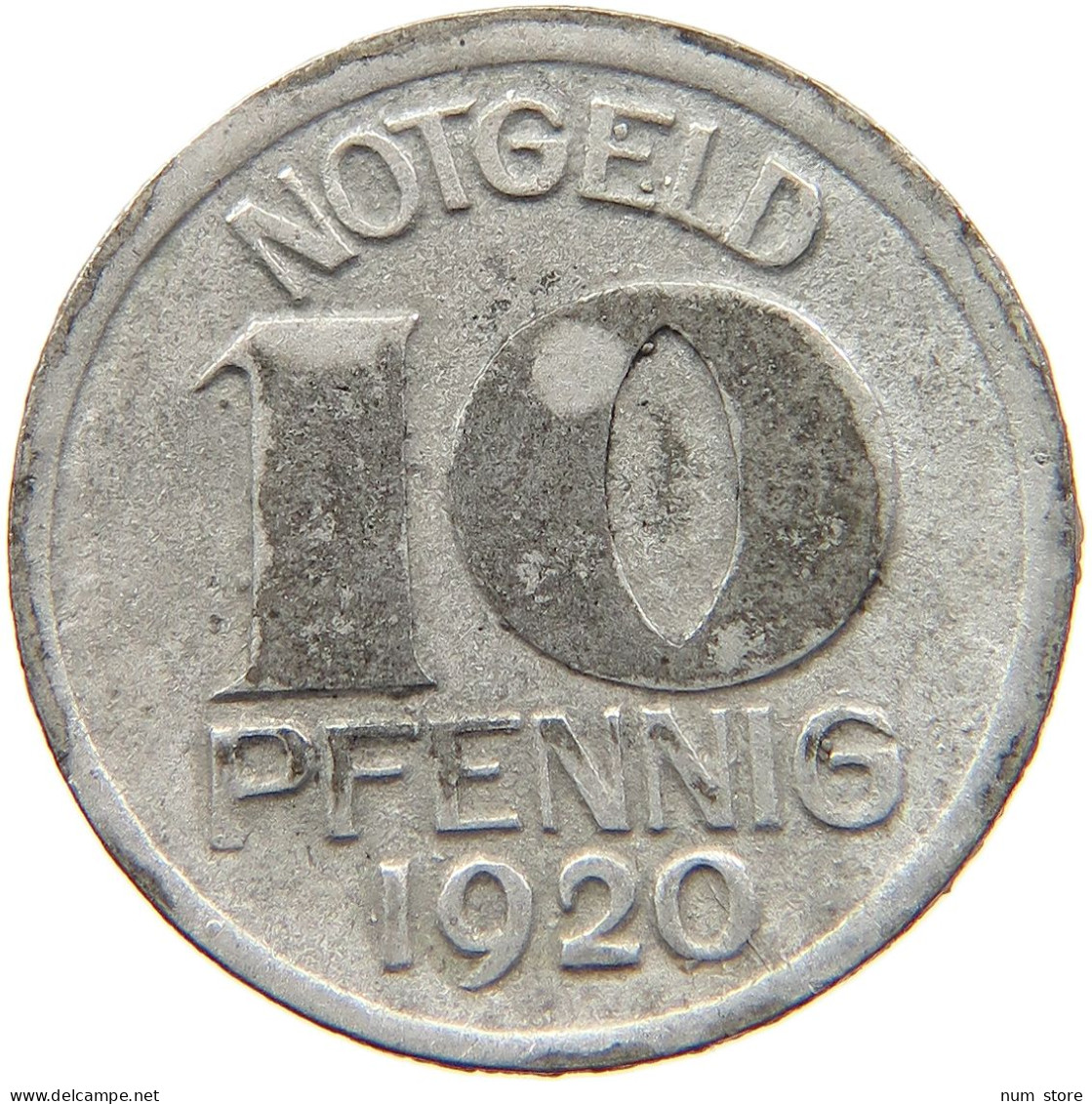 GERMANY NOTGELD 10 PFENNIG 1920 HALLE #s088 0241 - Notgeld