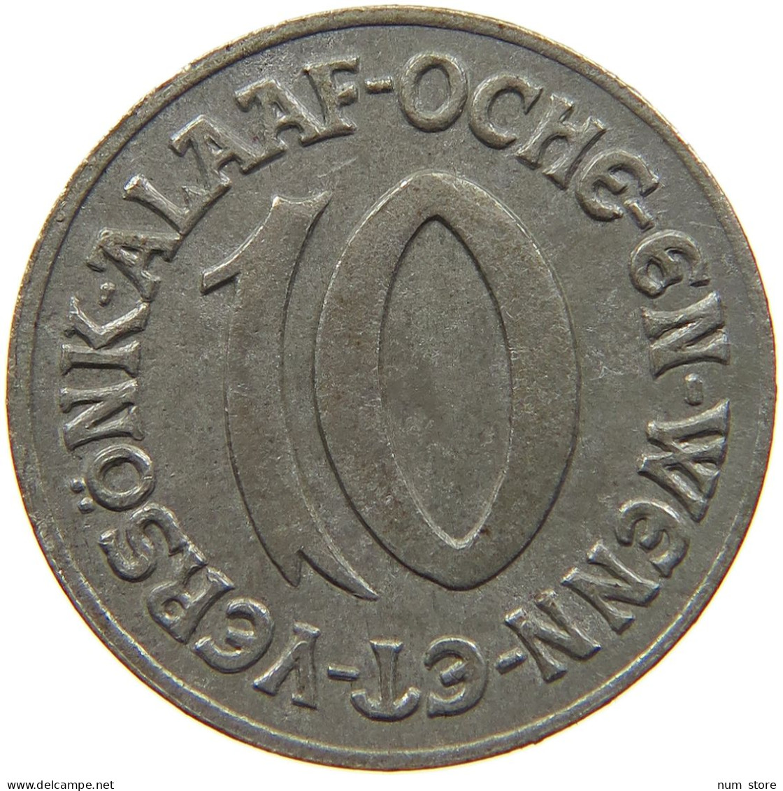 GERMANY NOTGELD 10 PFENNIG 1920 AACHEN NOTGELDPROBE EISEN #s088 0299 - Monétaires/De Nécessité