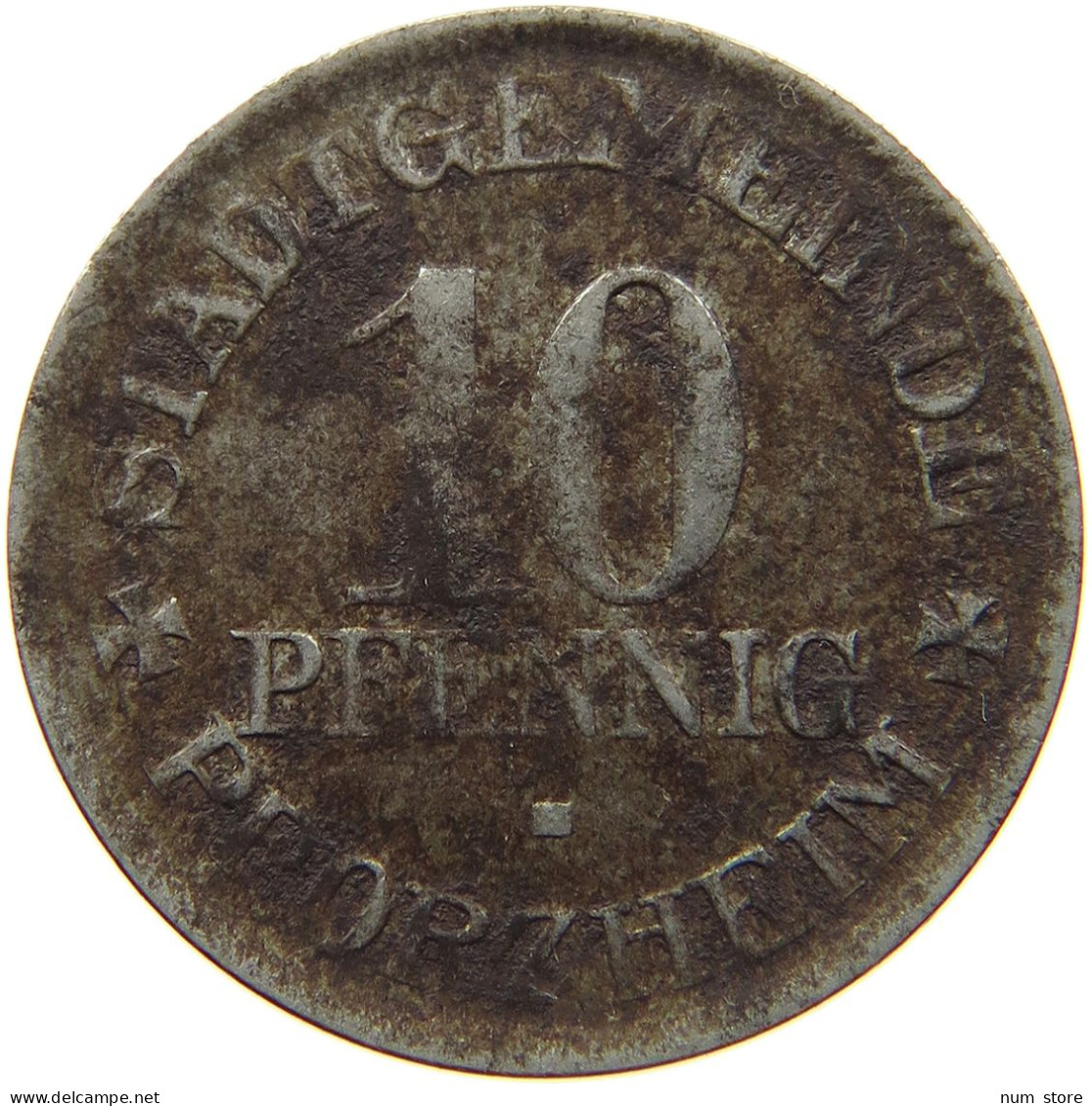 GERMANY NOTGELD 10 PFENNIG 1918 PFORZHEIM #s088 0283 - Monetari/ Di Necessità