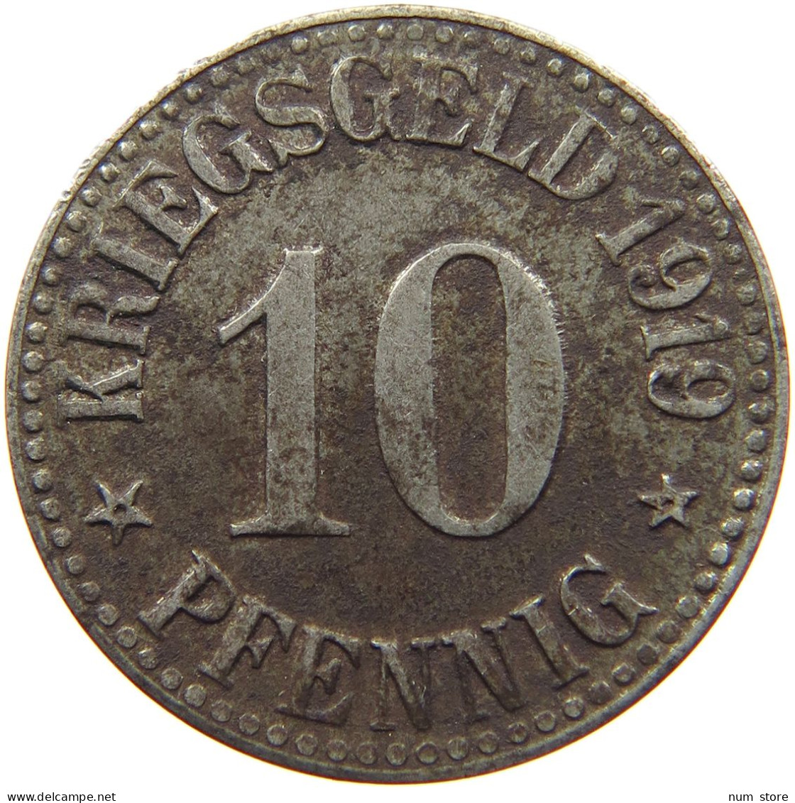 GERMANY NOTGELD 10 PFENNIG 1919 CASSEL #s088 0349 - Notgeld