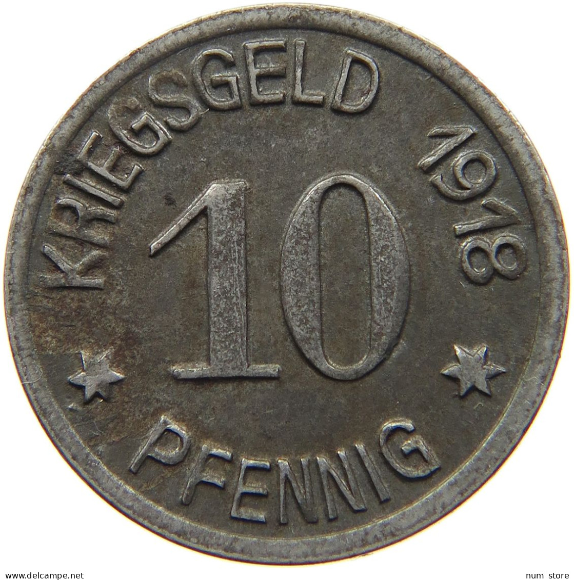 GERMANY NOTGELD 10 PFENNIG 1918 SIEGEN #s088 0357 - Notgeld