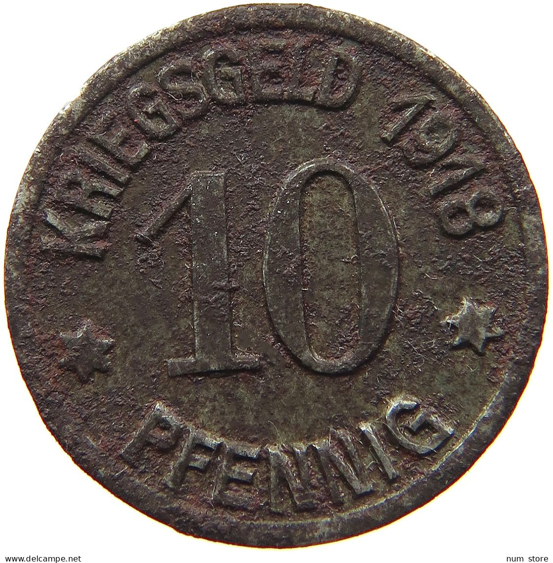 GERMANY NOTGELD 10 PFENNIG 1918 OBER-GLOGAU #s081 0135 - Notgeld