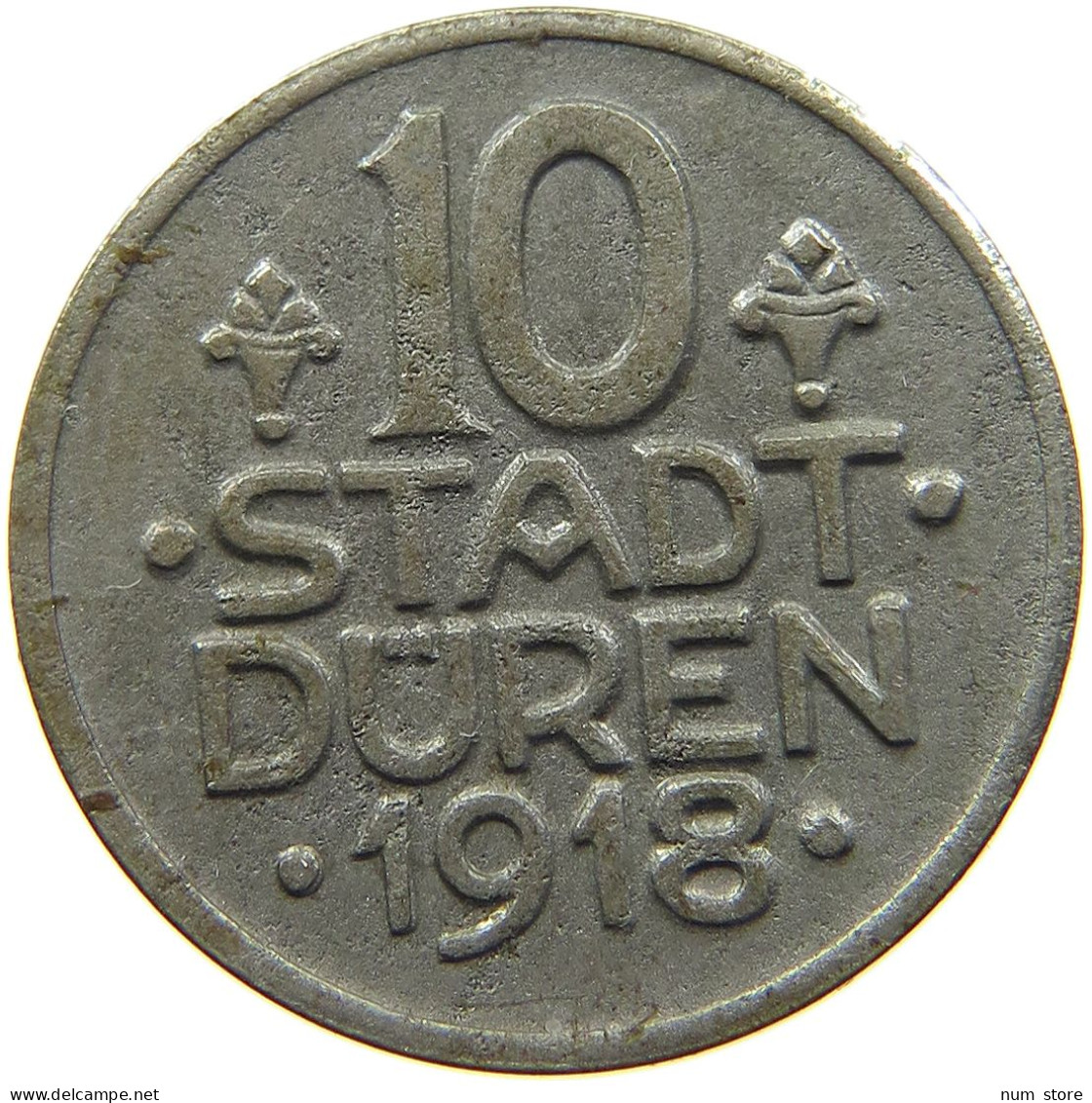 GERMANY NOTGELD 10 PFENNIG 1918 DÜREN #s088 0389 - Notgeld