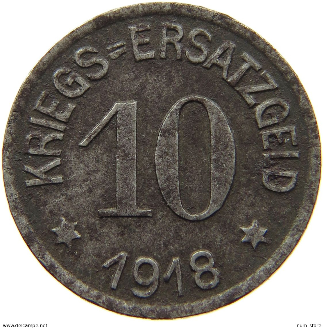 GERMANY NOTGELD 10 PFENNIG 1918 CREFELD #s088 0333 - Notgeld