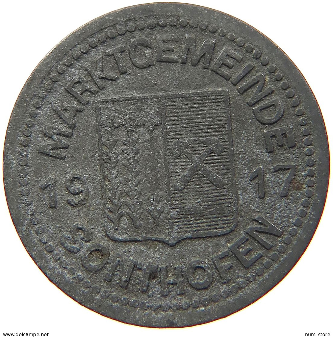 GERMANY NOTGELD 10 PFENNIG 1917 SONTHOFEN #s081 0131 - Notgeld